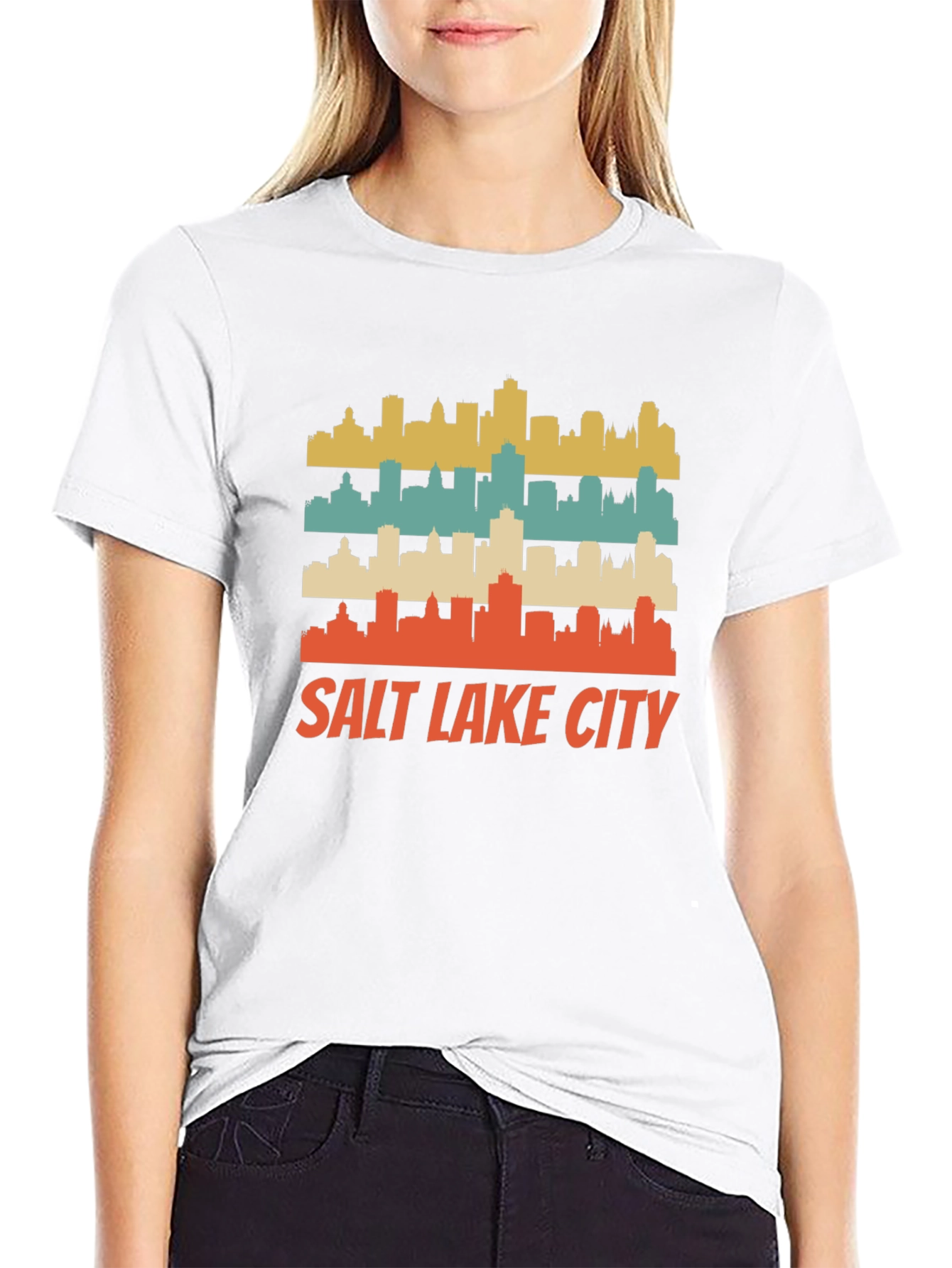 Retro Salt Lake City Skyline T-Shirt