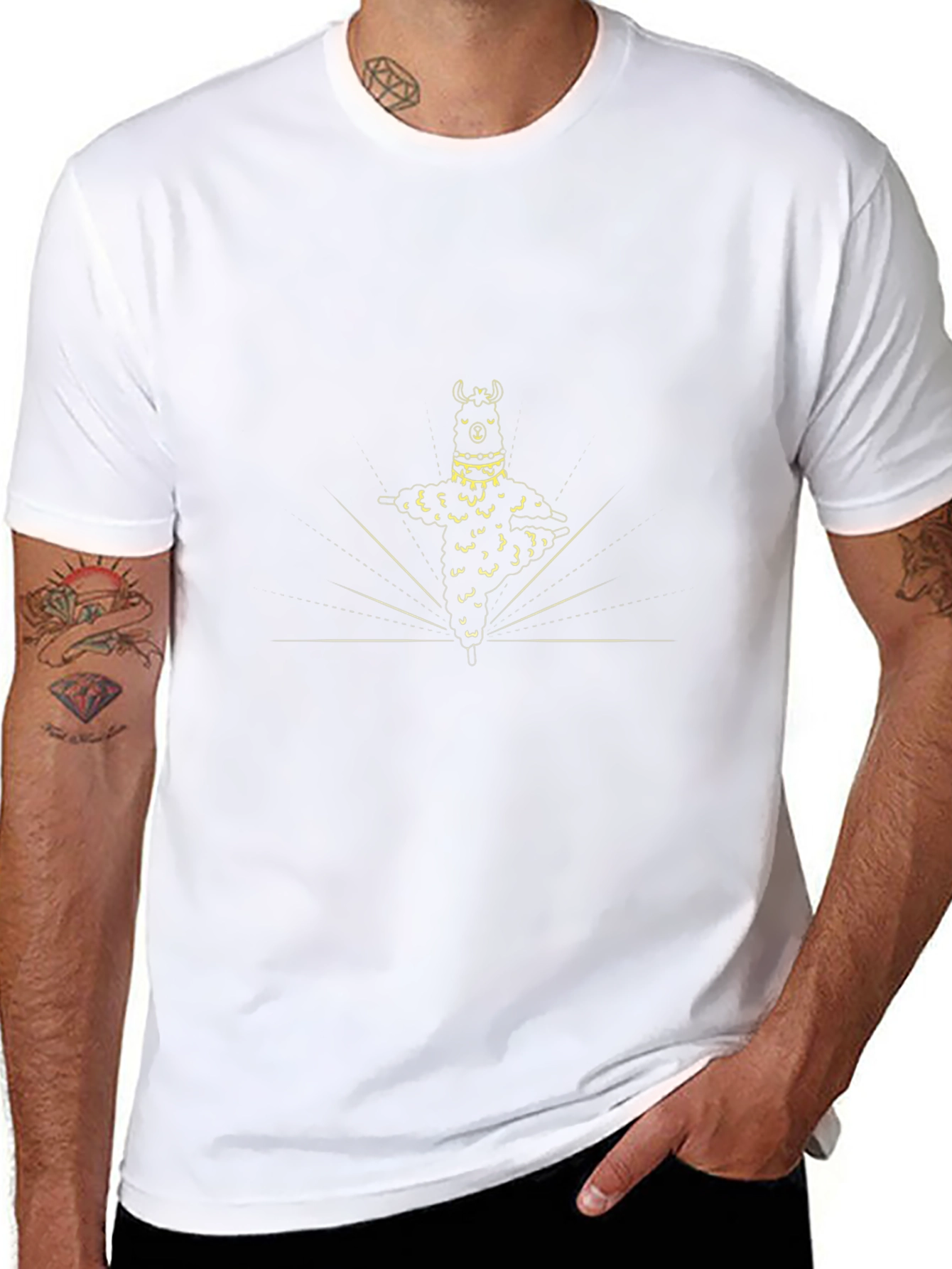 Llama Yoga T-Shirt - Meditating Animal Tee