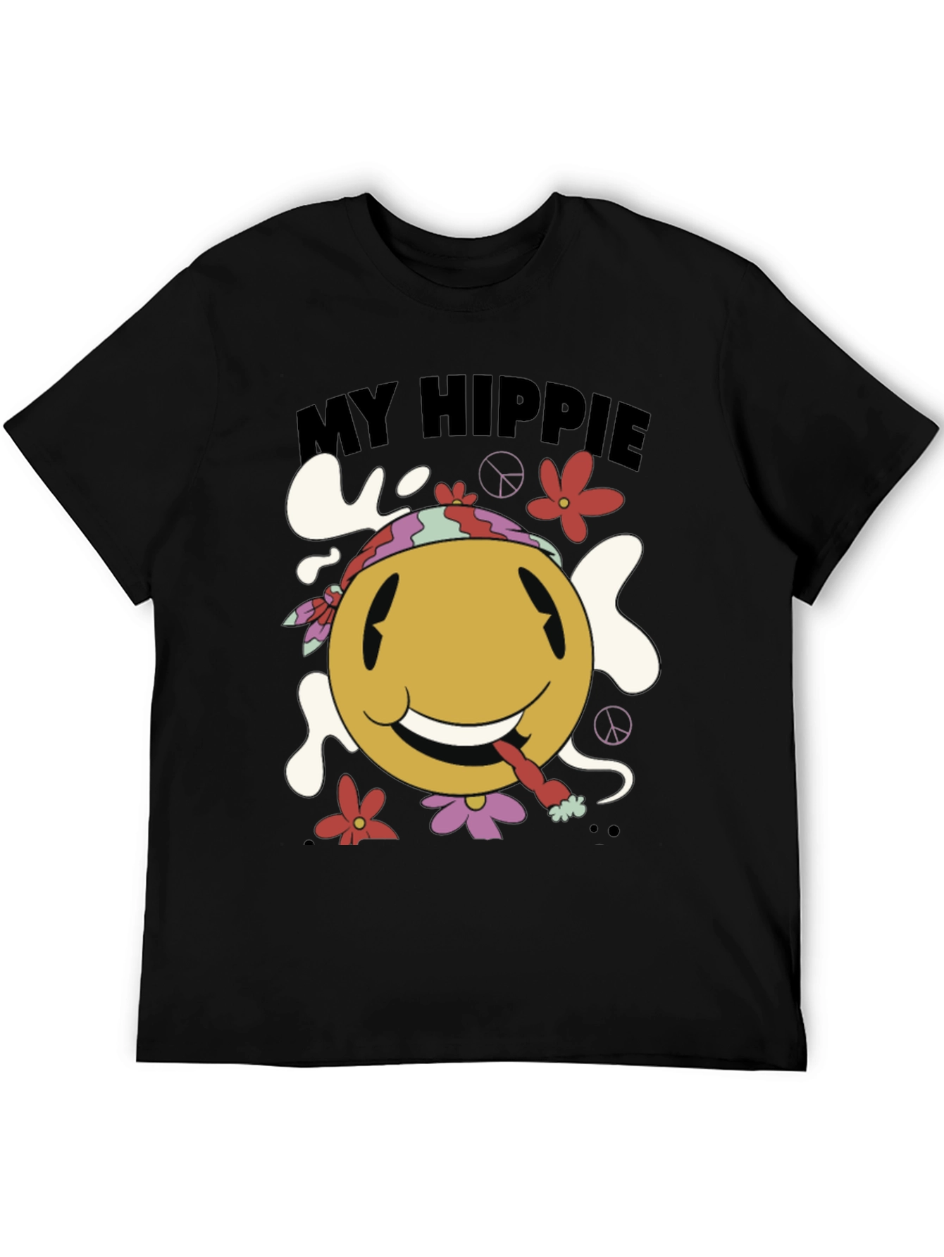 My Hippie Graphic Tee - Retro Smiley Face T-Shirt