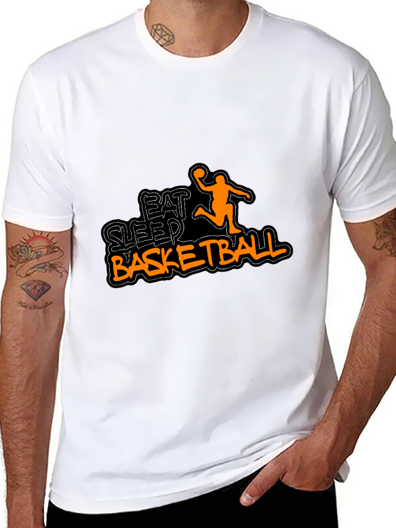 Eat Sleep Basketball Graphic T-Shirt