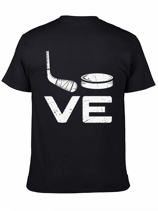 Love Hockey Graphic T-Shirt - Black