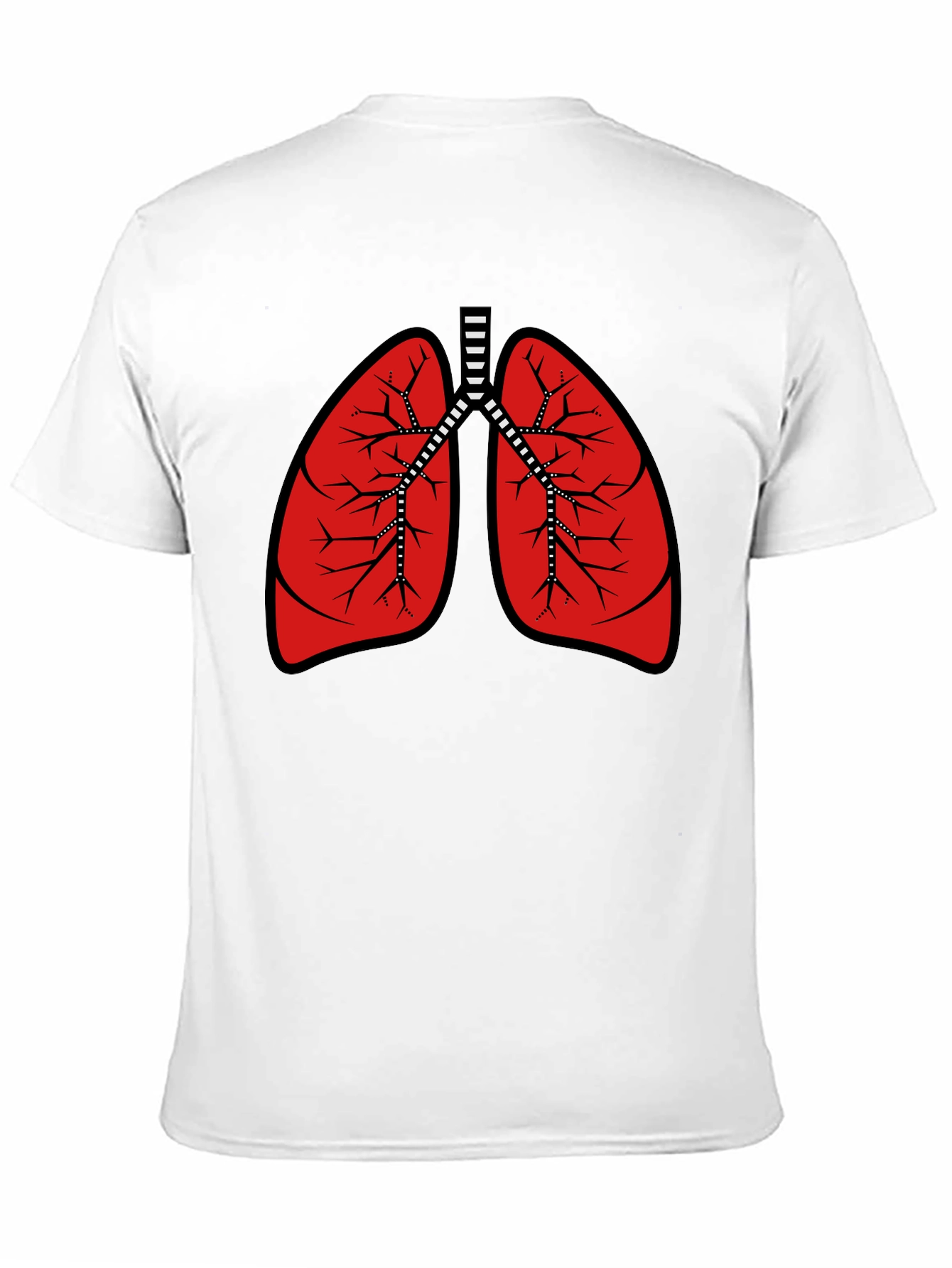 Anatomical Lungs Graphic Tee - Black Cotton T-Shirt