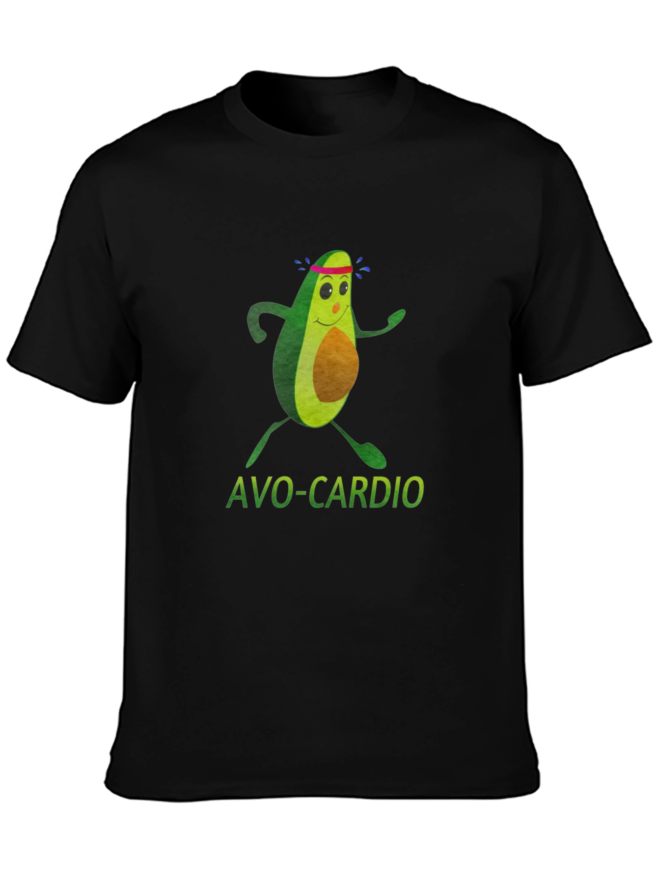 Avo-Cardio Graphic T-Shirt - Black Fitness Fun