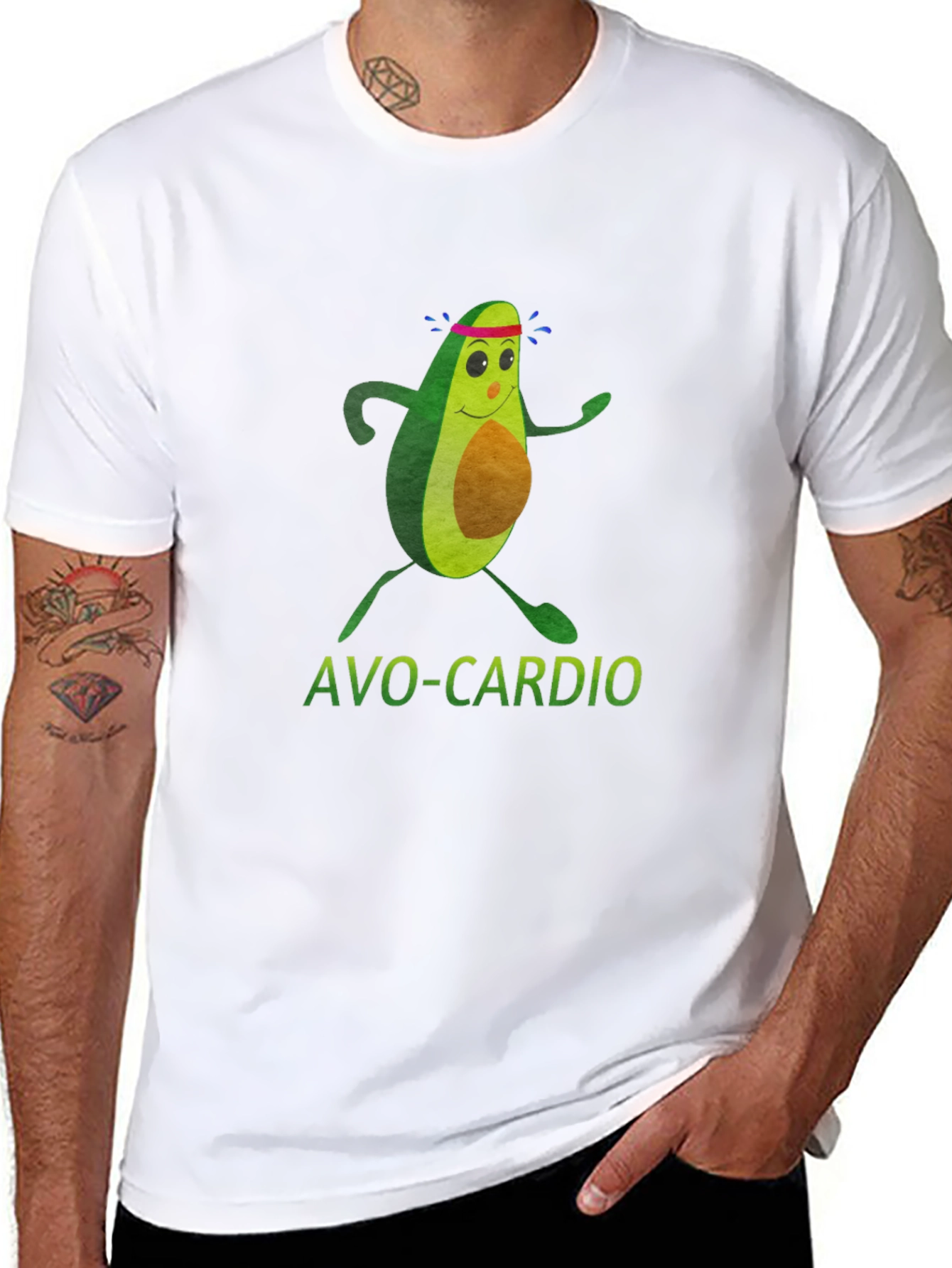 Avo-Cardio Graphic T-Shirt - Black Fitness Fun