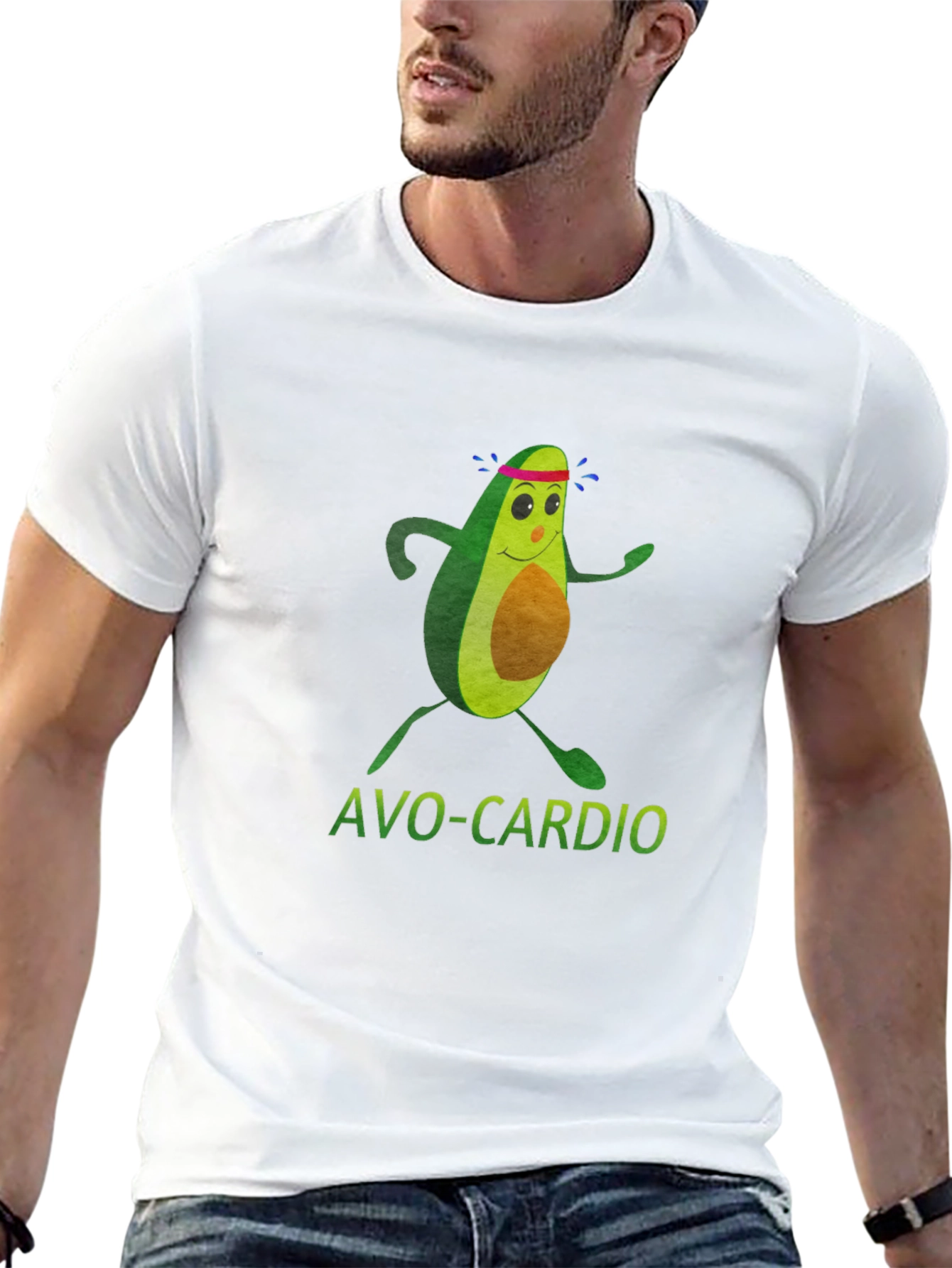 Avo-Cardio Graphic T-Shirt - Black Fitness Fun