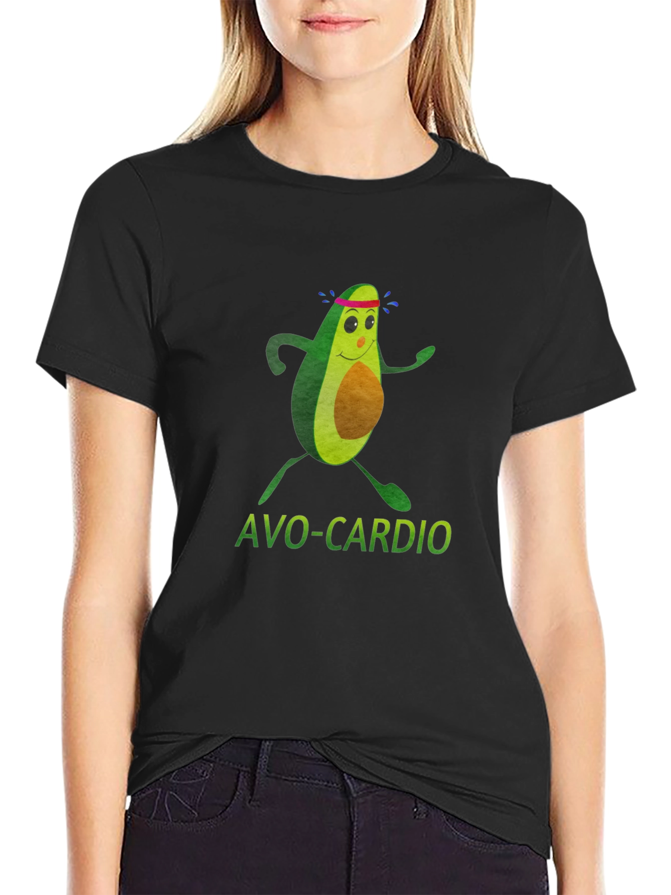 Avo-Cardio Graphic T-Shirt - Black Fitness Fun