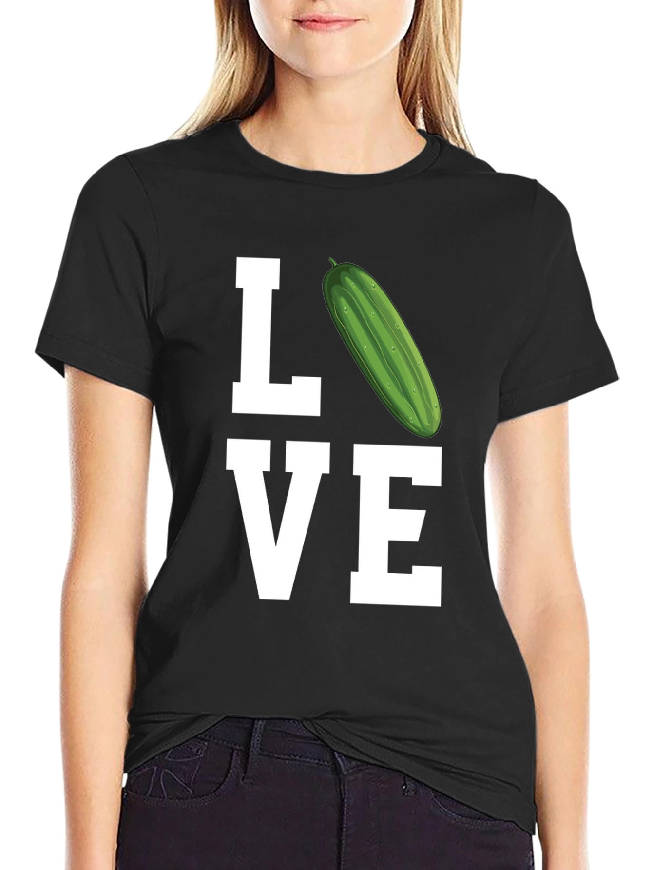 Love Pickle T-Shirt - Black Cotton Tee