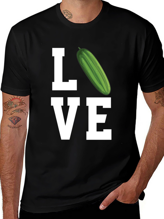 Love Pickle T-Shirt - Black Cotton Tee
