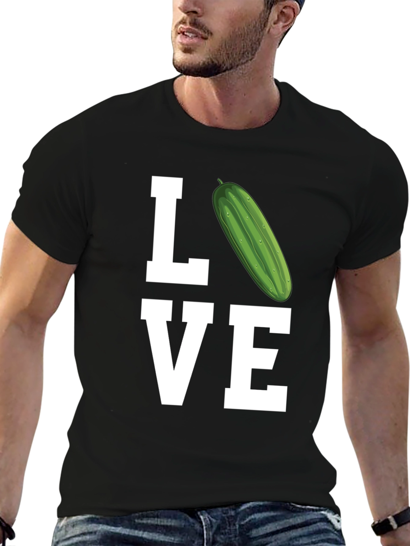 Love Pickle T-Shirt - Black Cotton Tee