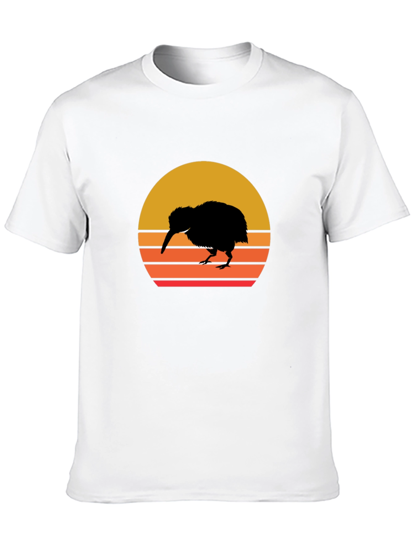 Kiwi Bird Sunset Graphic Tee - Black