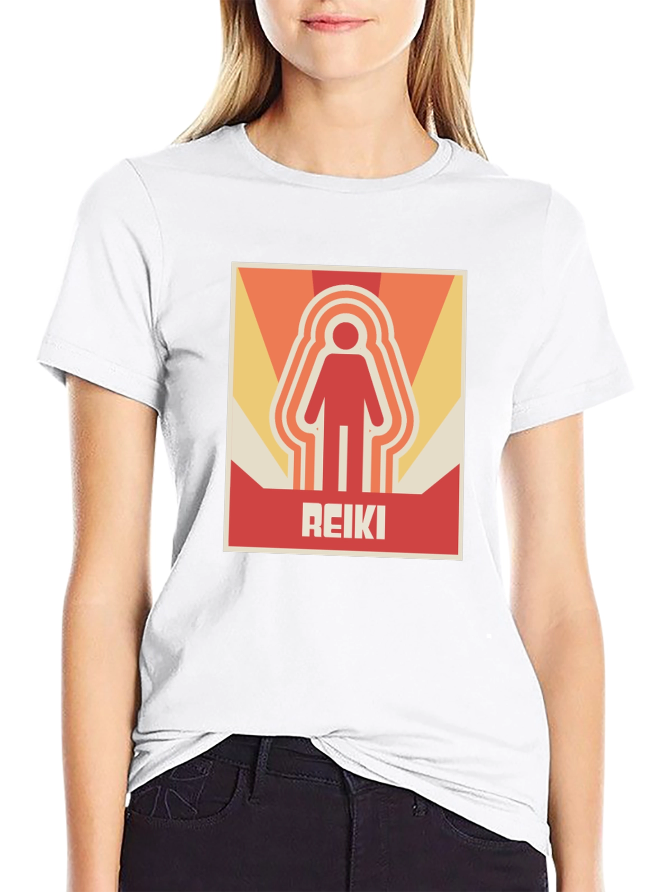 Retro Reiki Symbol T-Shirt - Stylish Spiritual Design