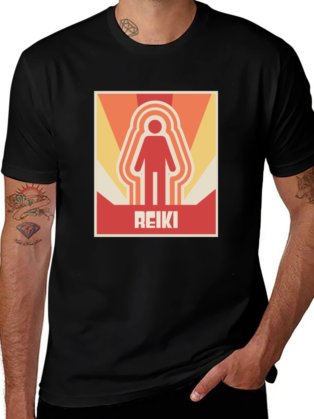 Retro Reiki Symbol T-Shirt - Stylish Spiritual Design