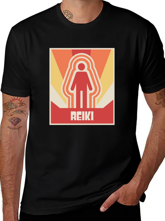 Retro Reiki Symbol T-Shirt - Stylish Spiritual Design