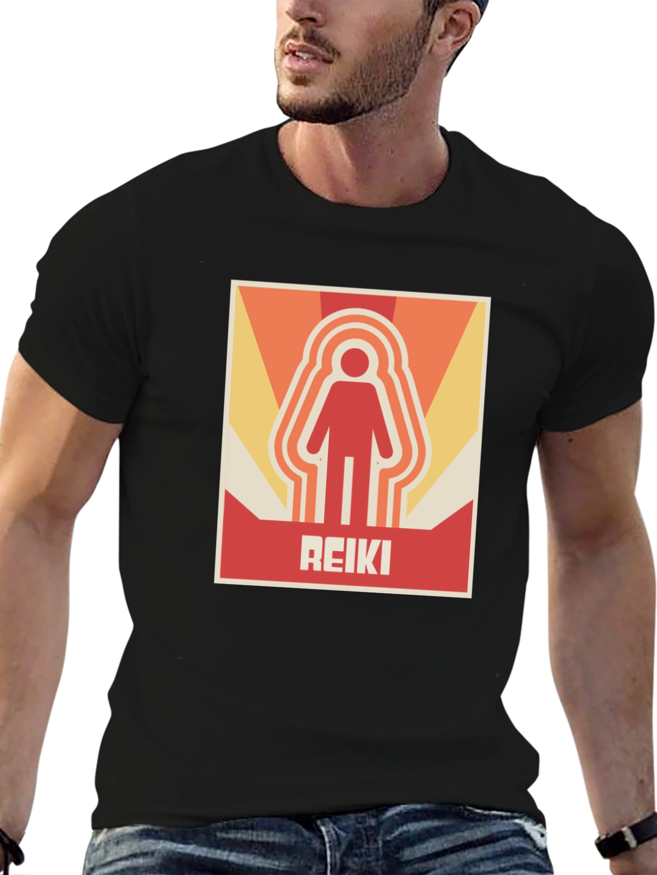 Retro Reiki Symbol T-Shirt - Stylish Spiritual Design