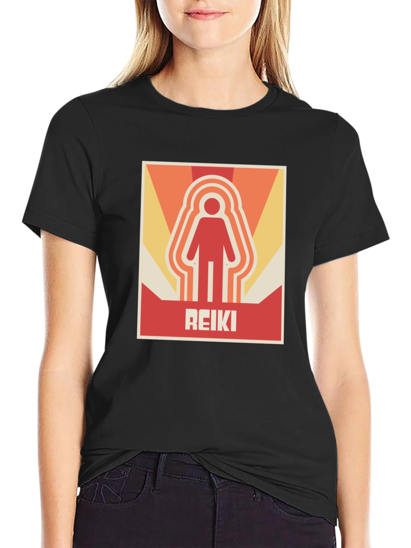Retro Reiki Symbol T-Shirt - Stylish Spiritual Design
