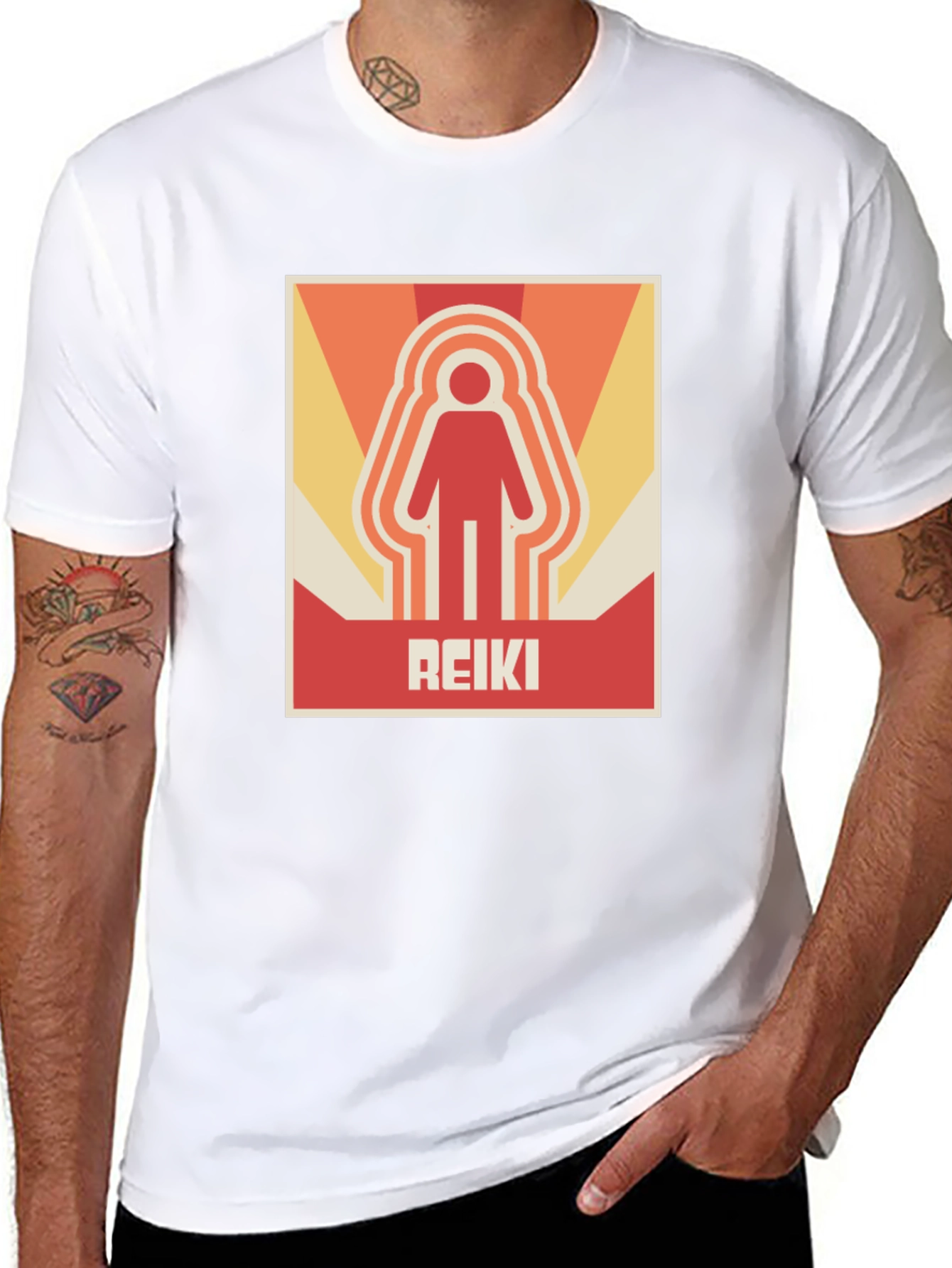 Retro Reiki Symbol T-Shirt - Stylish Spiritual Design