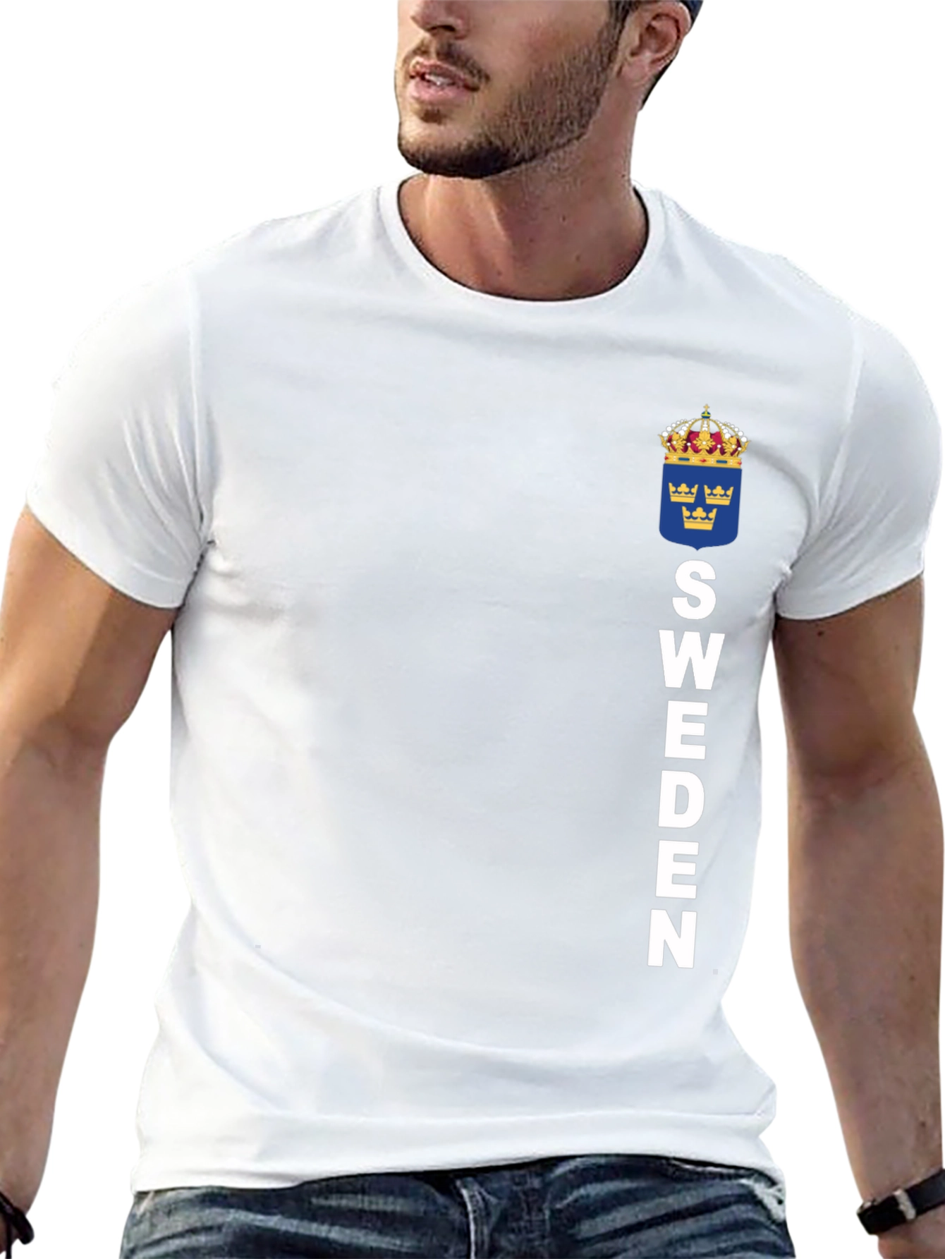 Sweden Flag T-Shirt - Black Graphic Tee