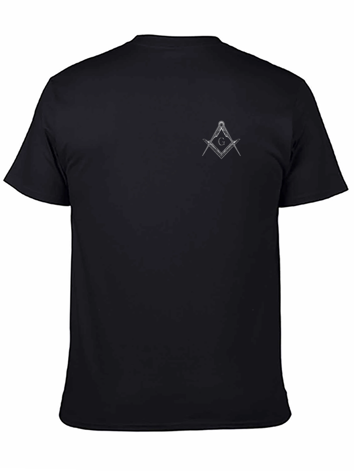 Black Masonic Compass & Square T-Shirt