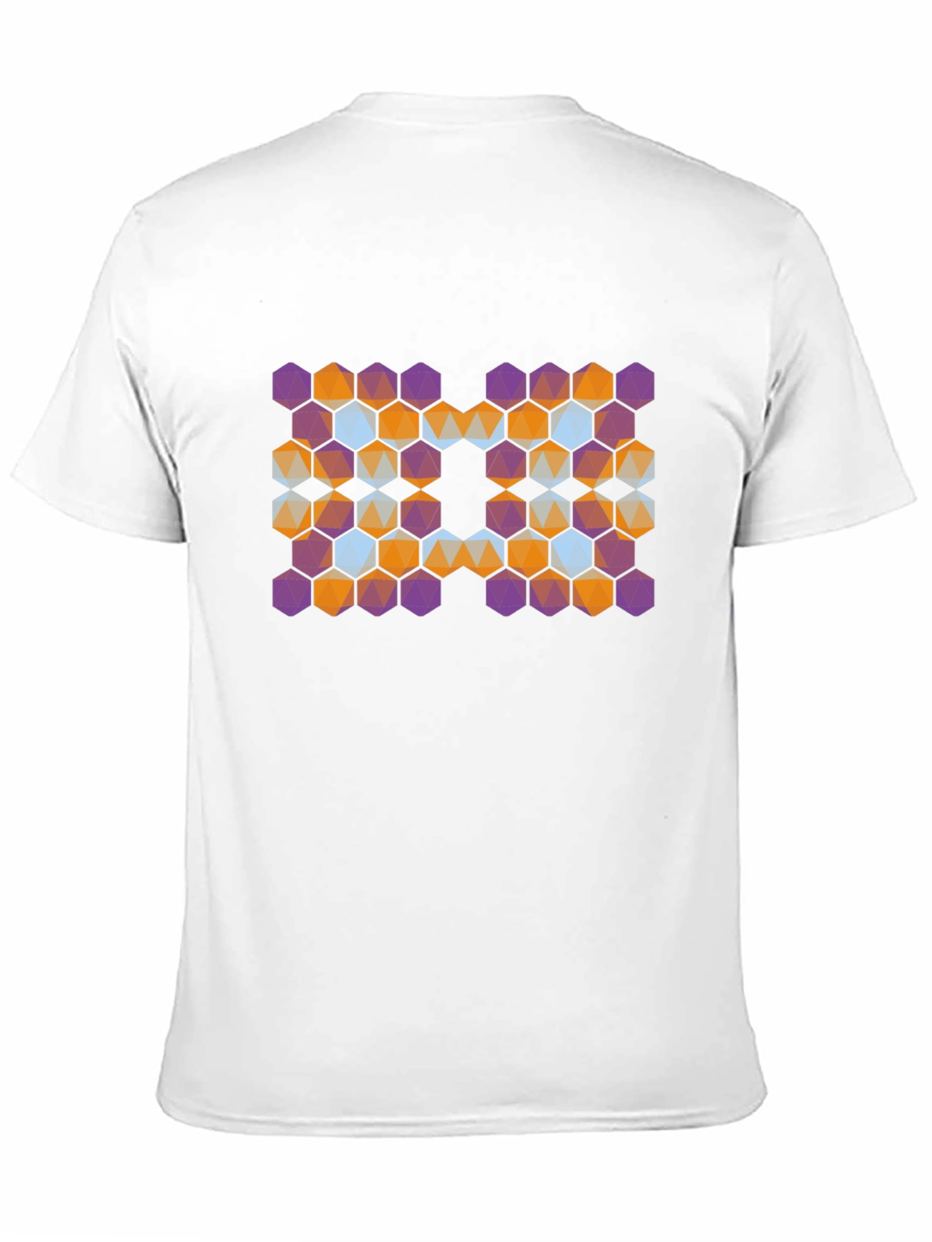 Geometric Hexagon Graphic Tee - Modern Abstract Design