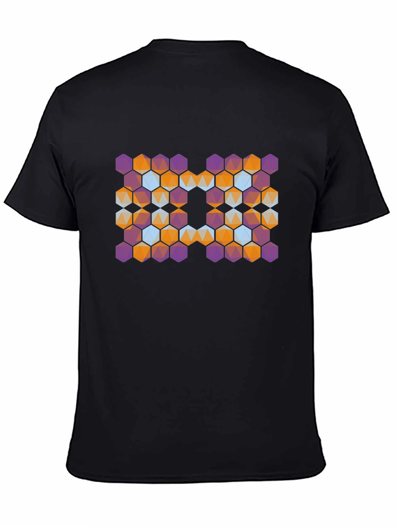 Geometric Hexagon Graphic Tee - Modern Abstract Design