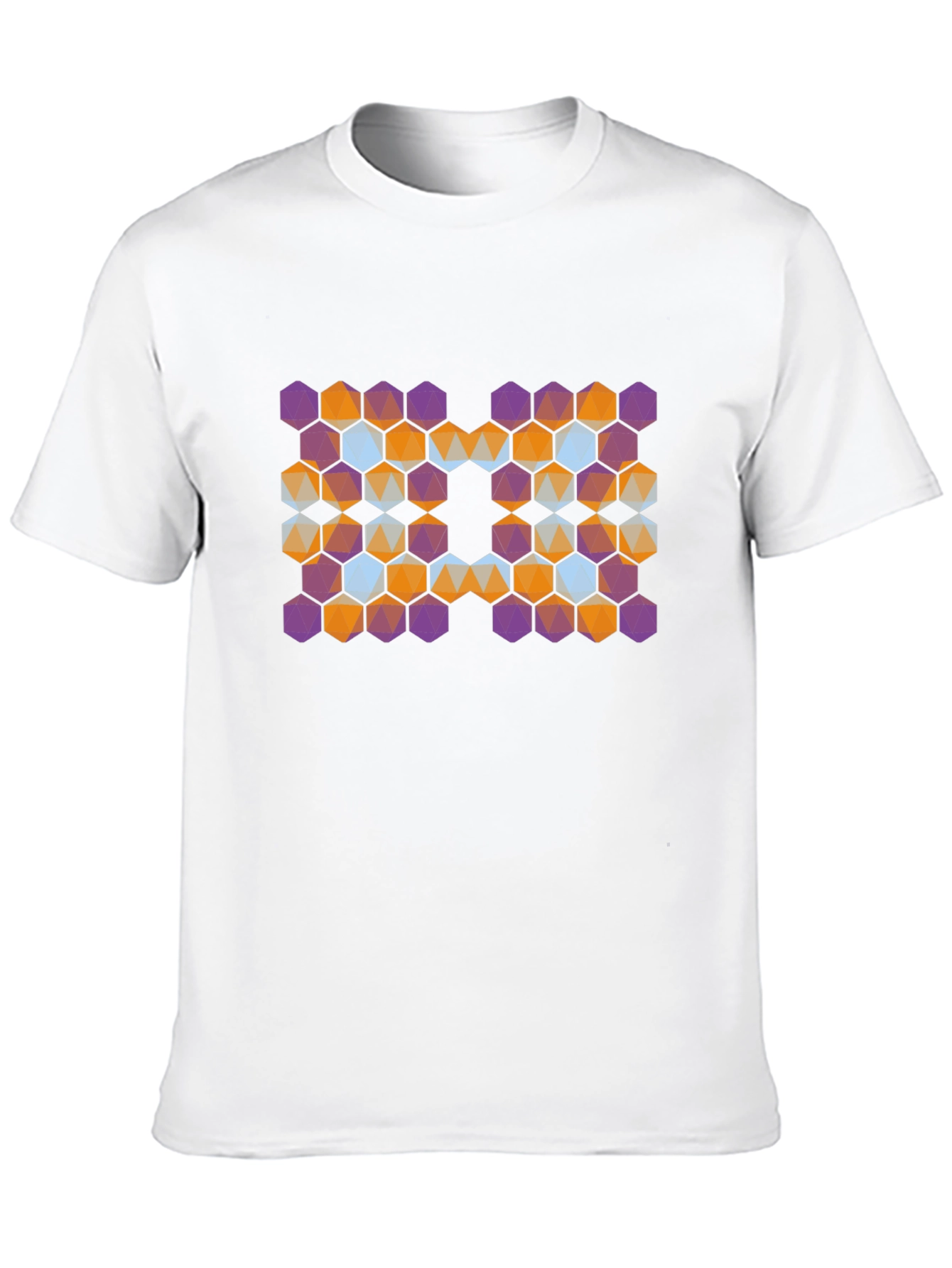 Geometric Hexagon Graphic Tee - Modern Abstract Design