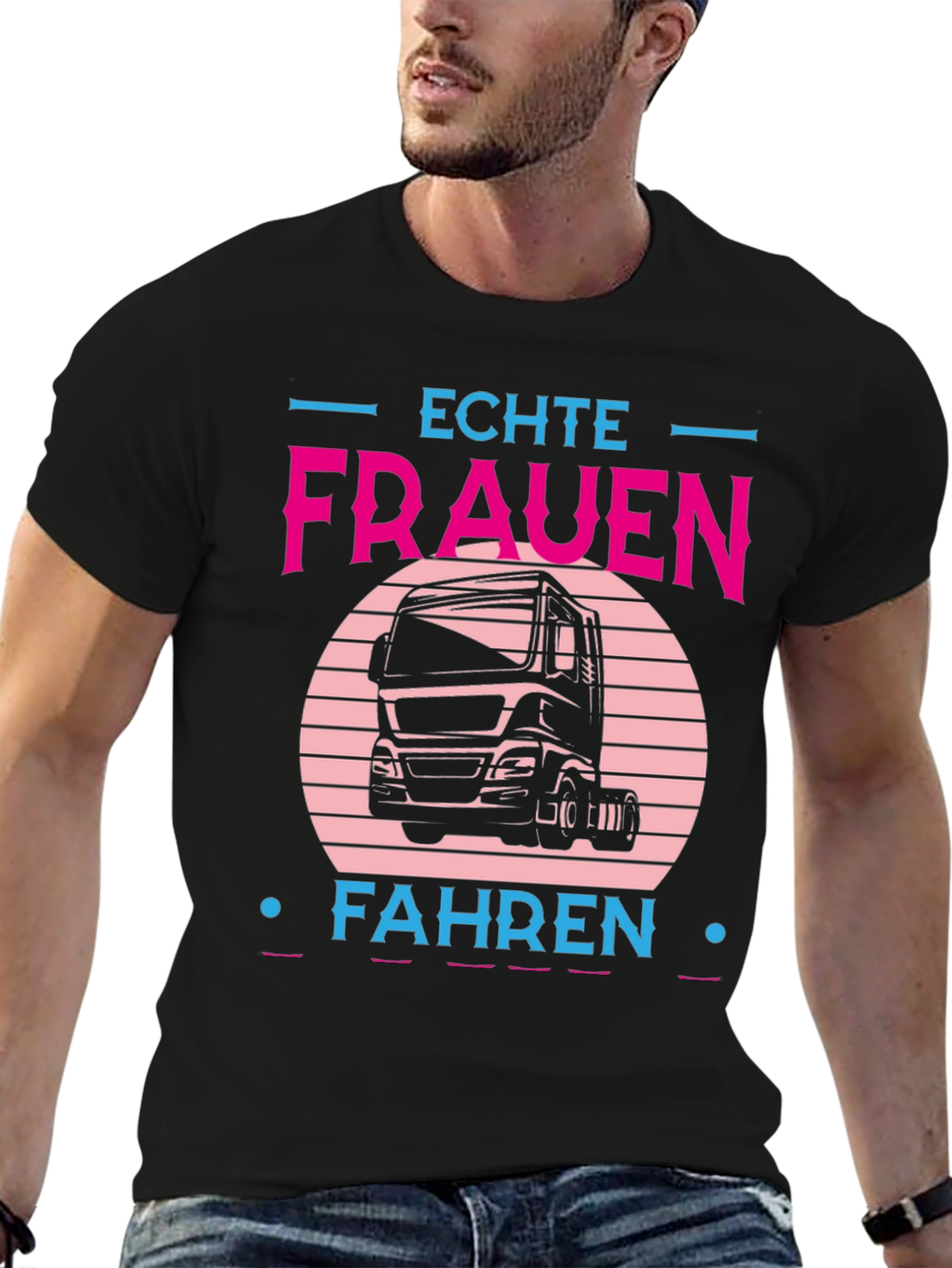 Echte Frauen Fahren Trucker T-Shirt