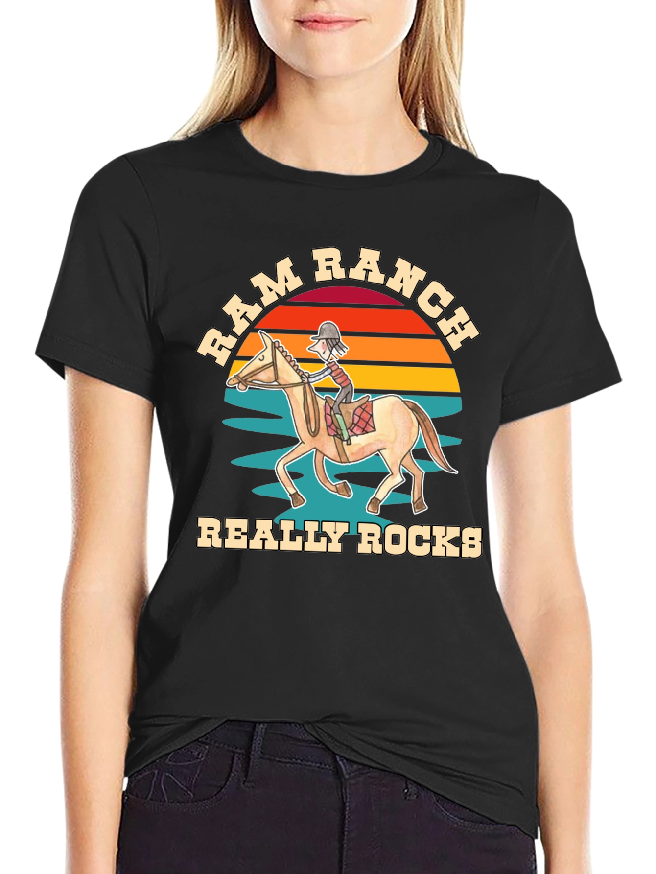 Ram Ranch Horse Rider T-Shirt