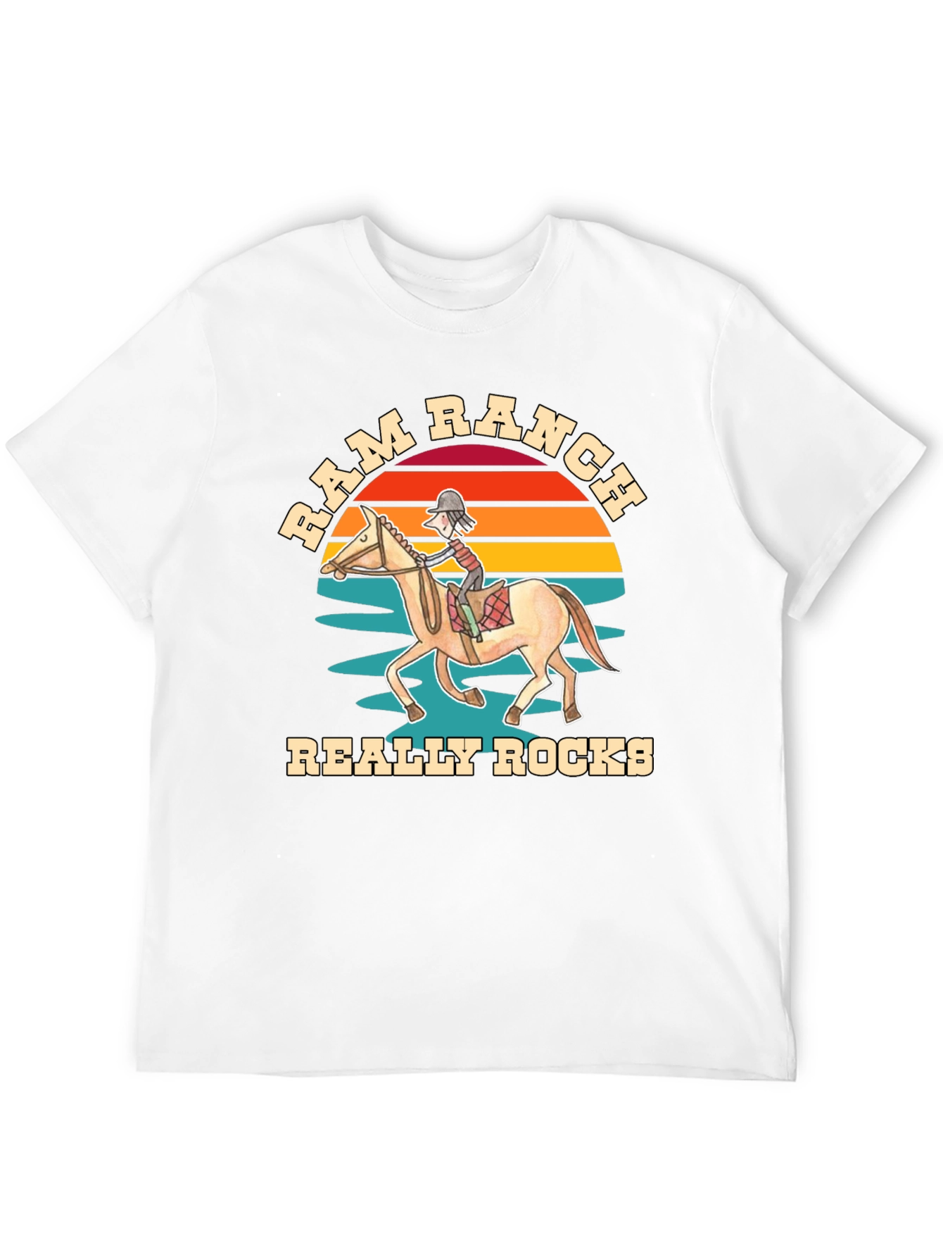 Ram Ranch Horse Rider T-Shirt