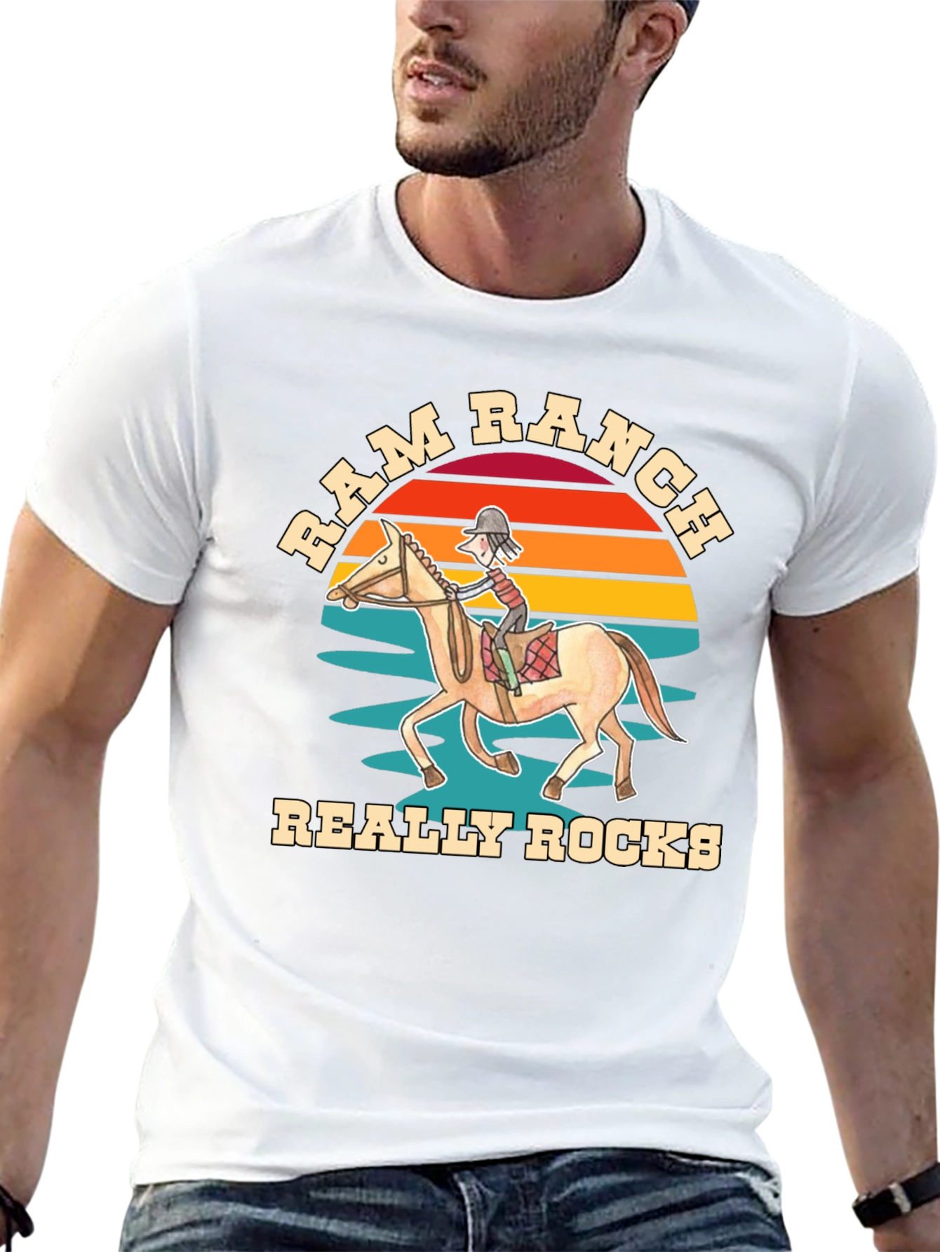 Ram Ranch Horse Rider T-Shirt