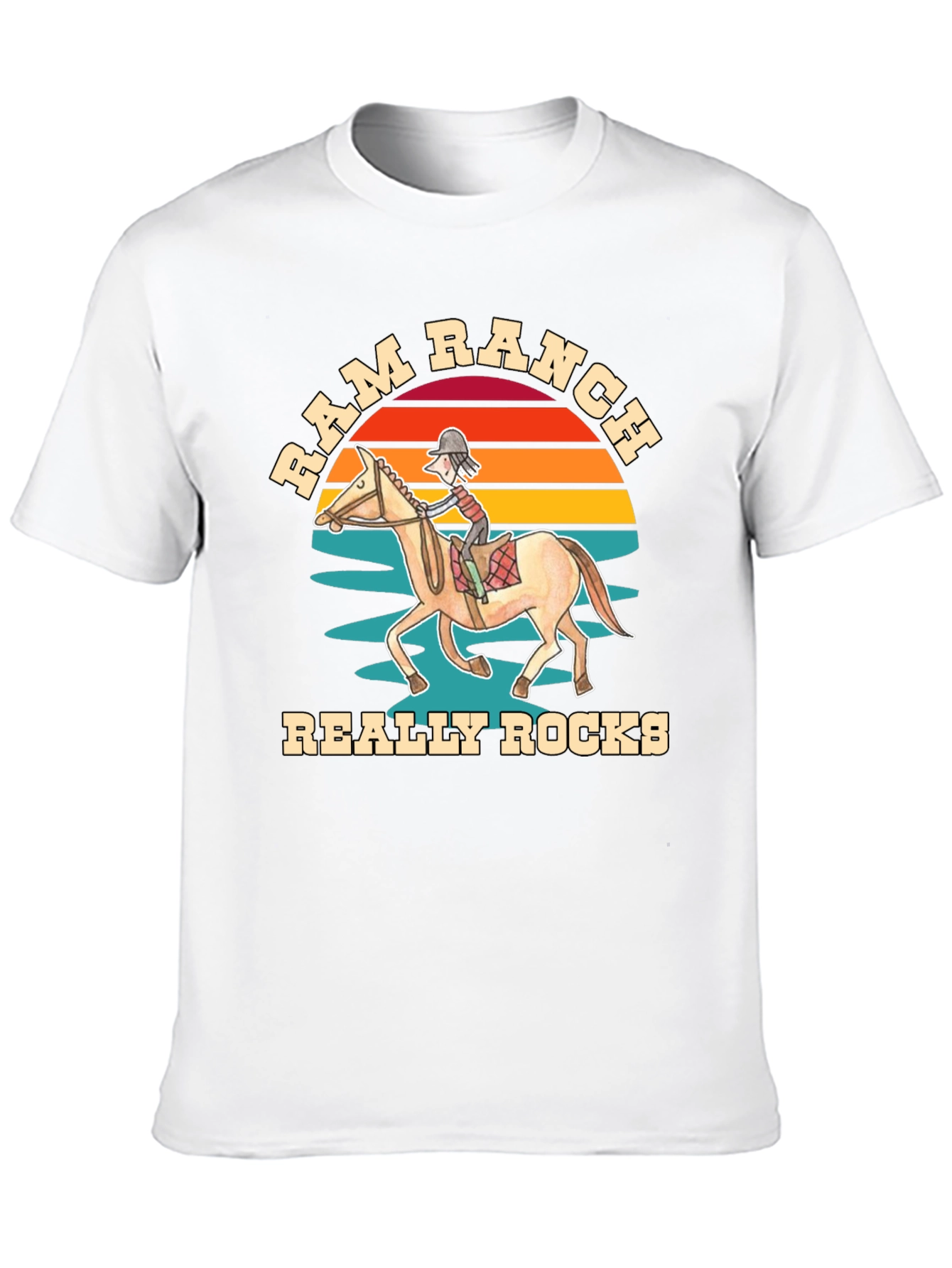 Ram Ranch Horse Rider T-Shirt