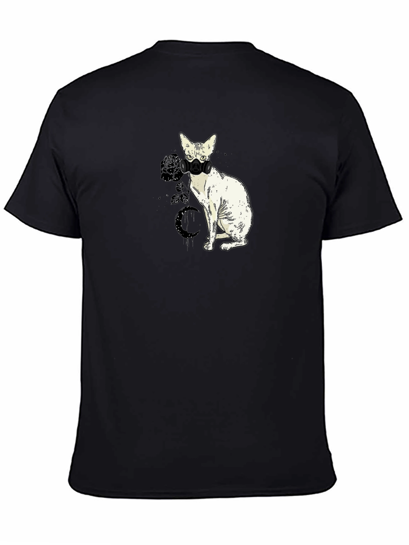 Masked Cat Graphic Tee - Cool Novelty Shirt