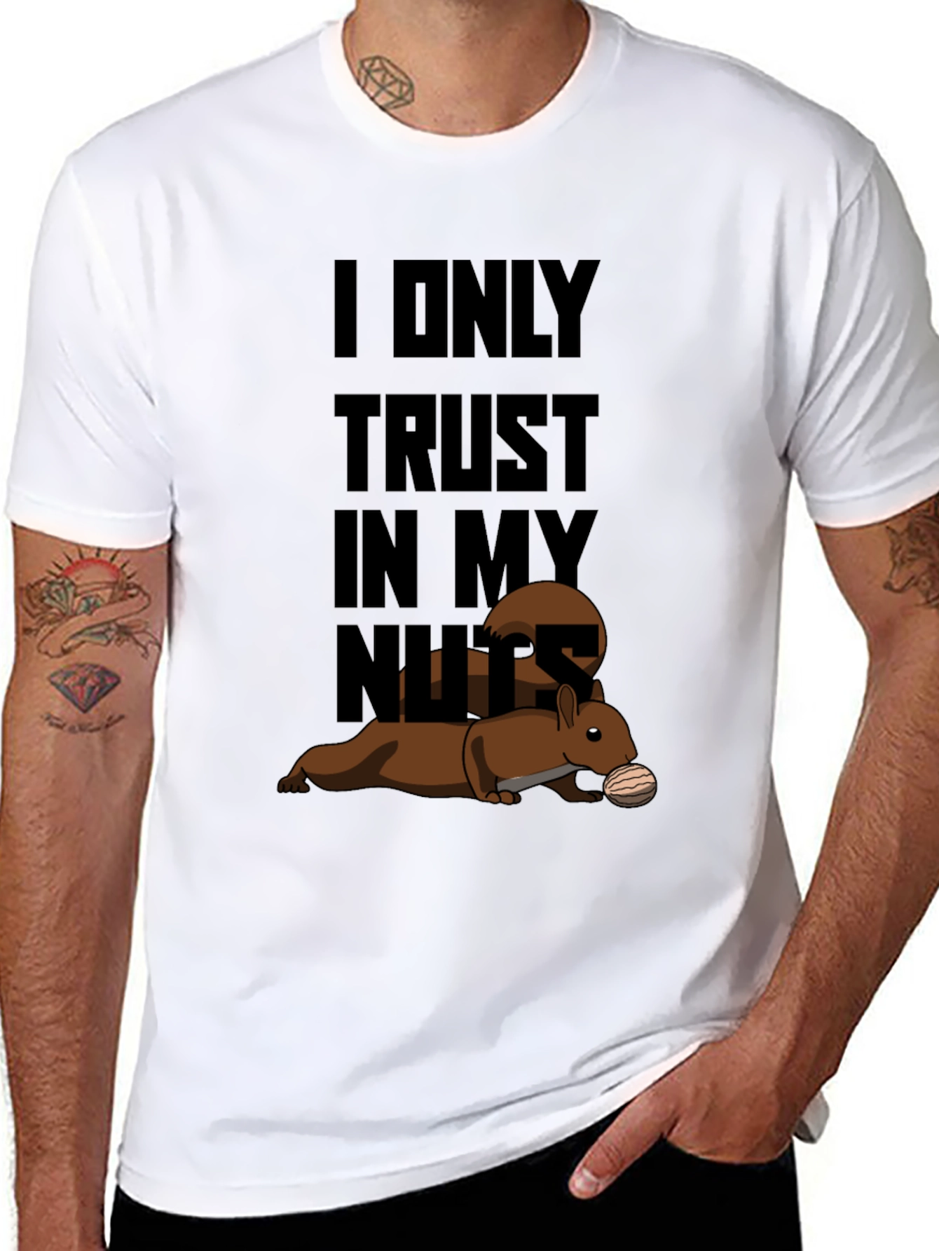Trust My Nuts T-Shirt - Funny Squirrel Tee