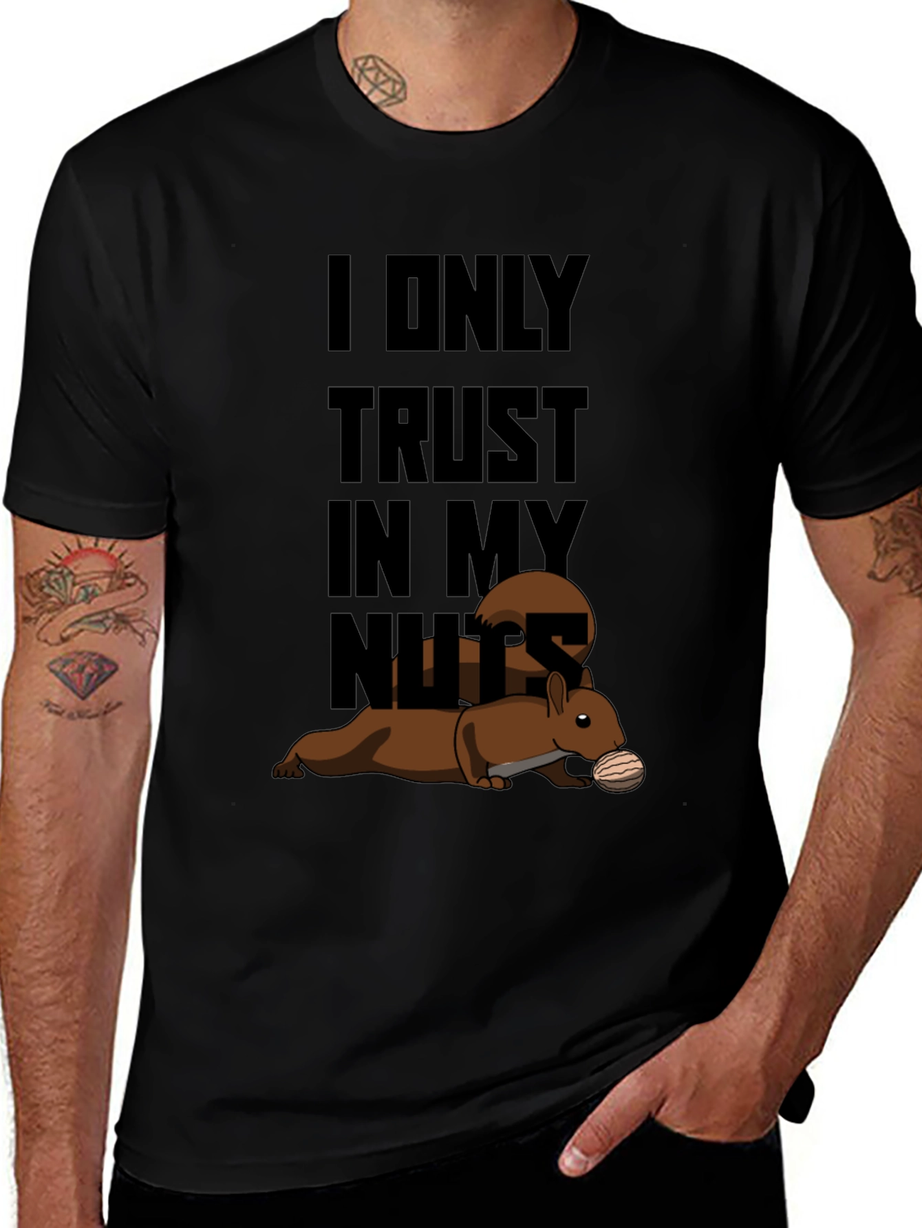 Trust My Nuts T-Shirt - Funny Squirrel Tee