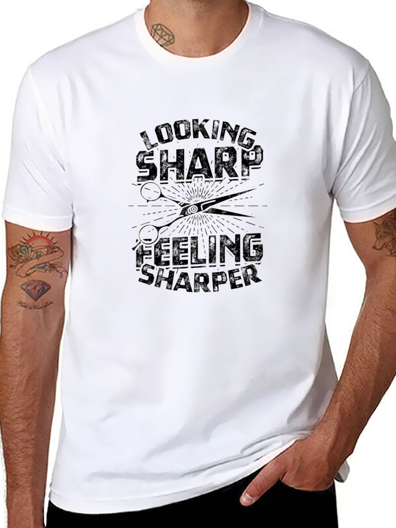 Looking Sharp Barber T-Shirt