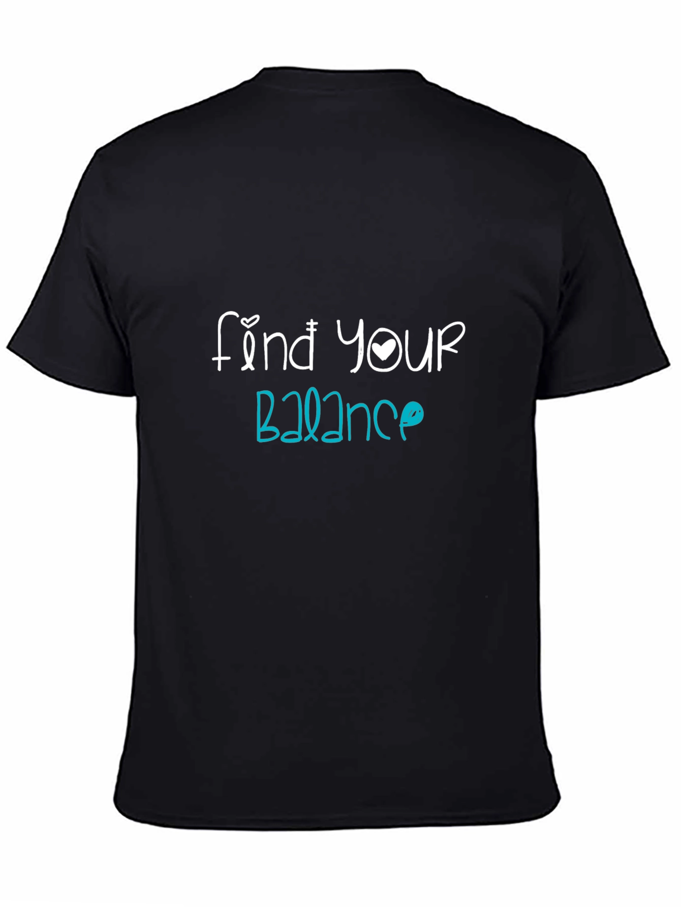 Find Your Balance Graphic Tee - Black Cotton Blend