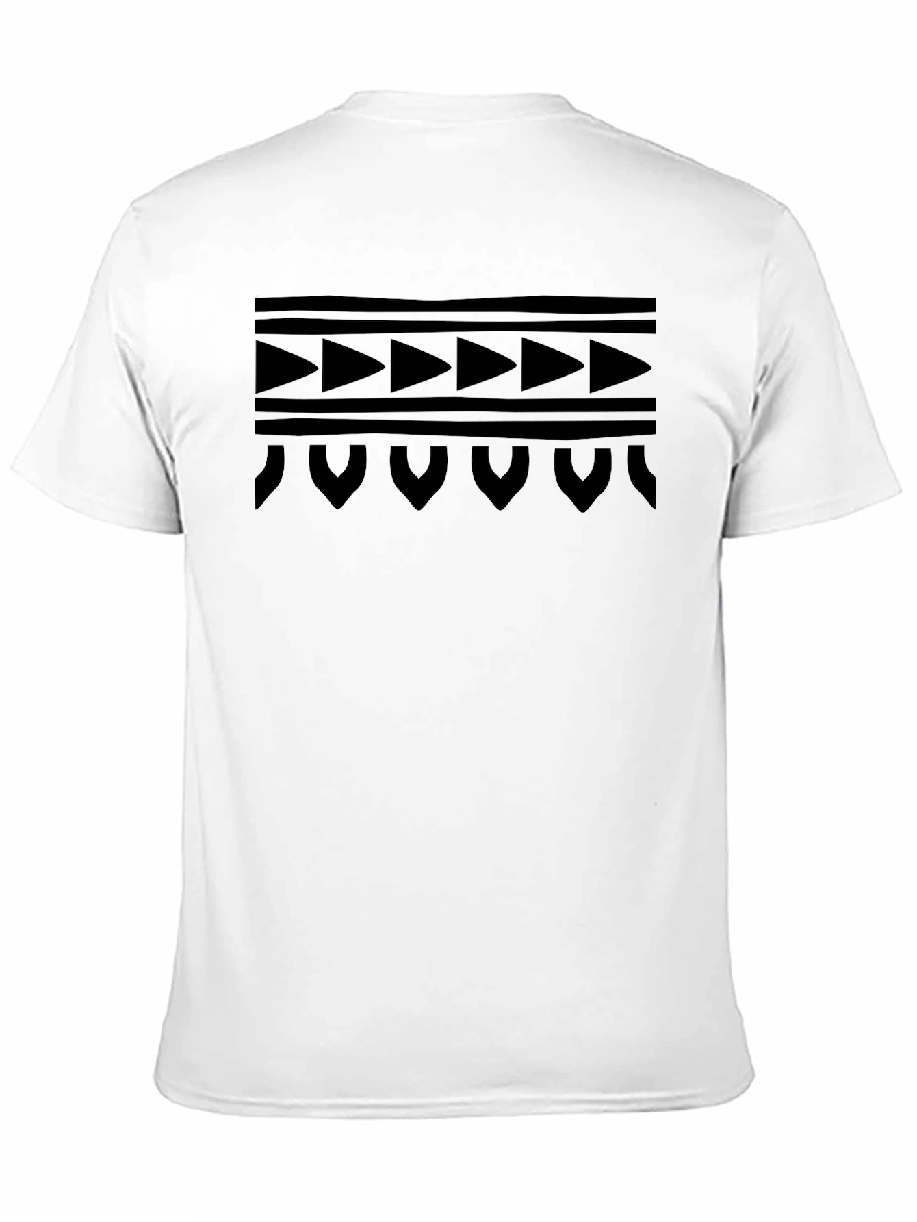 Black Tribal Patterned T-Shirt