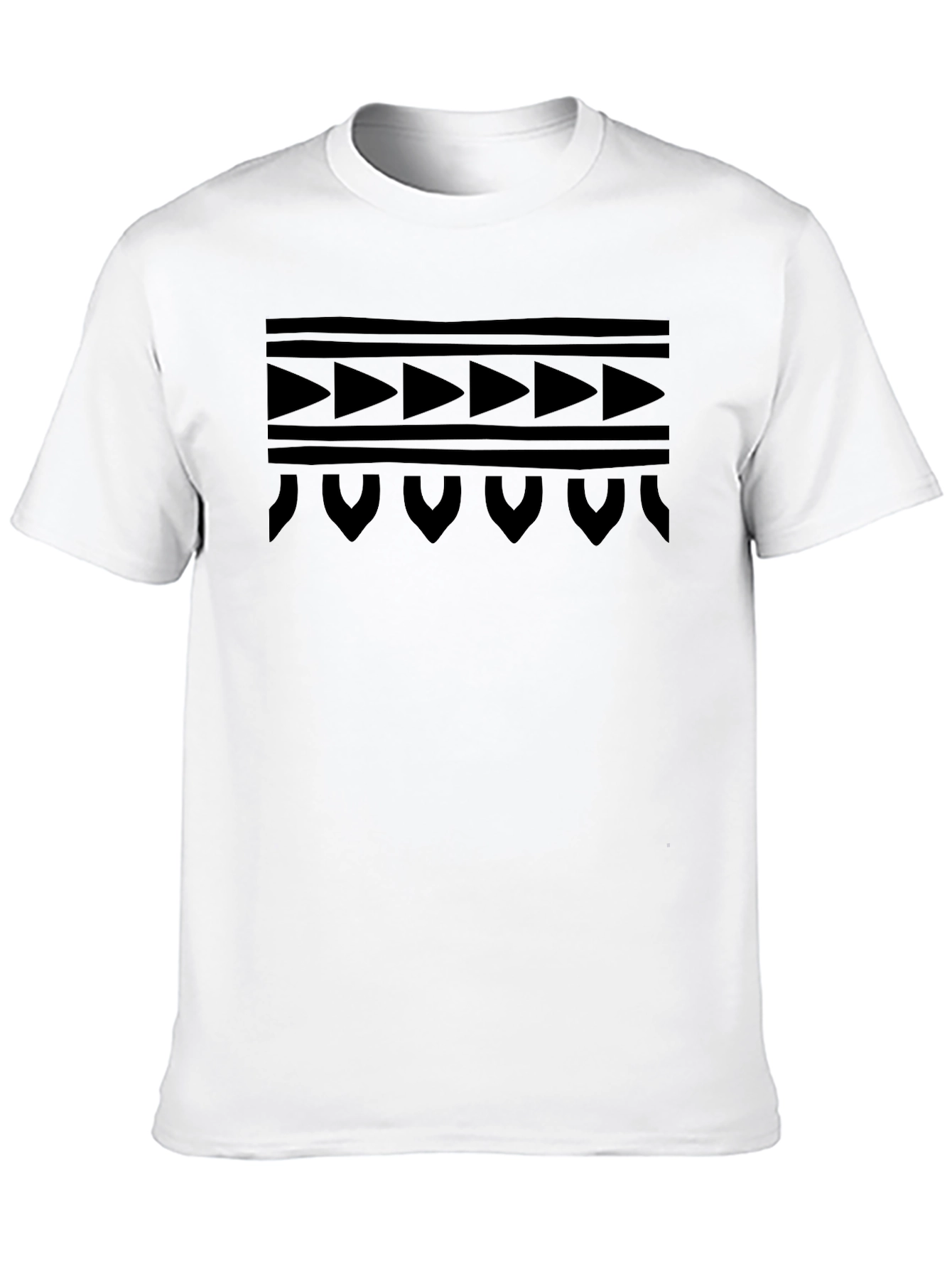 Black Tribal Patterned T-Shirt