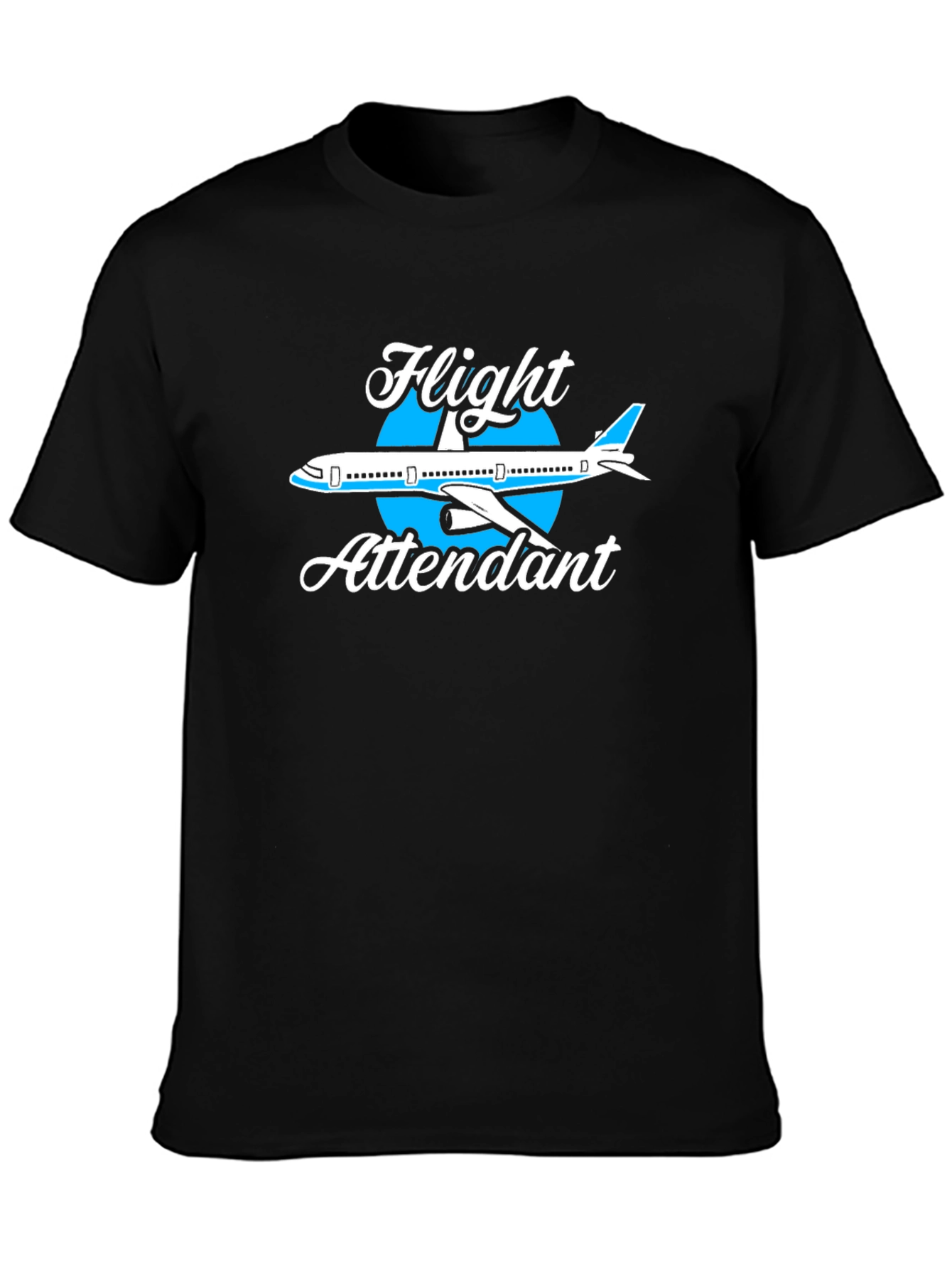 Flight Attendant Airplane Graphic Tee Shirt