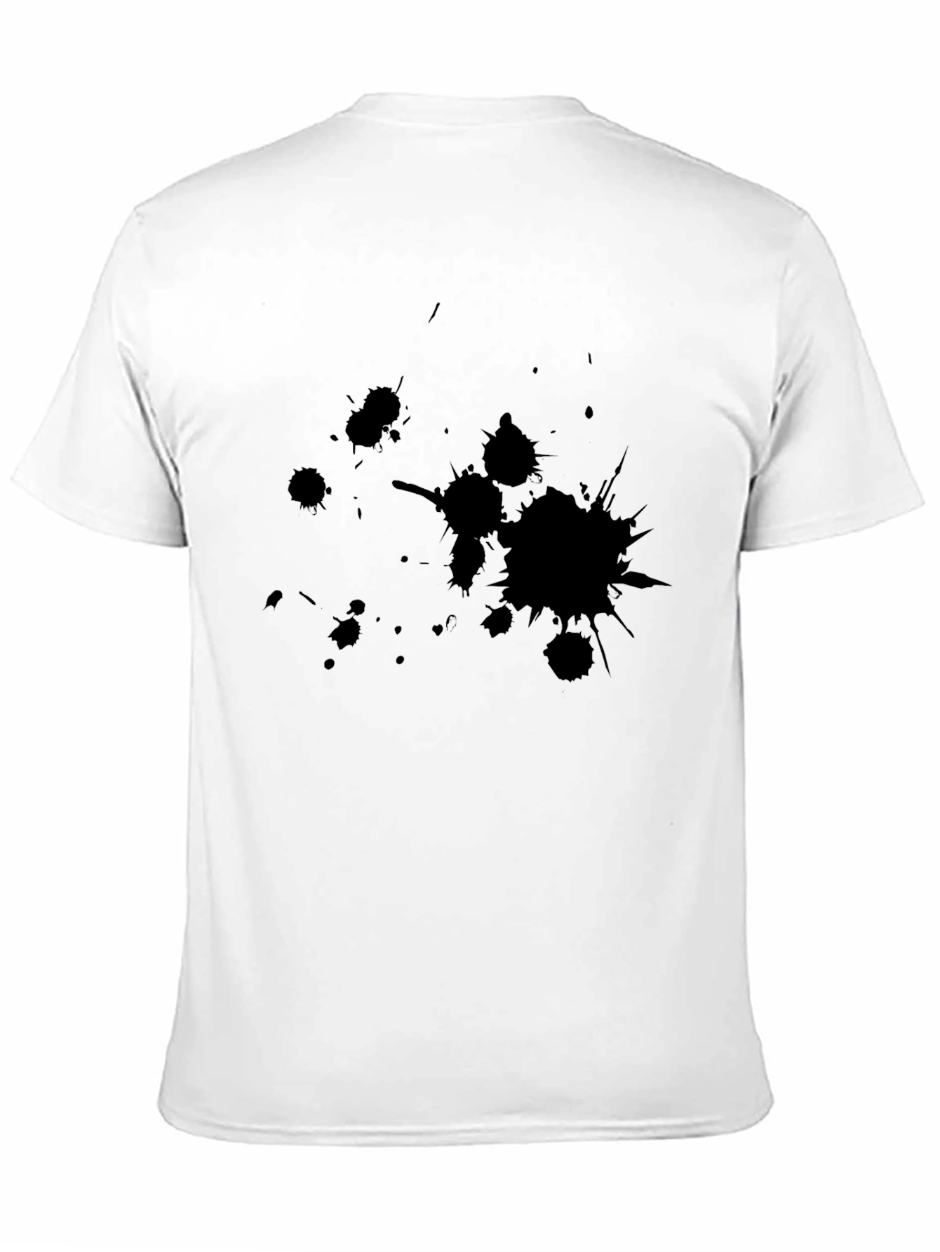 Black Splatter Print T-Shirt