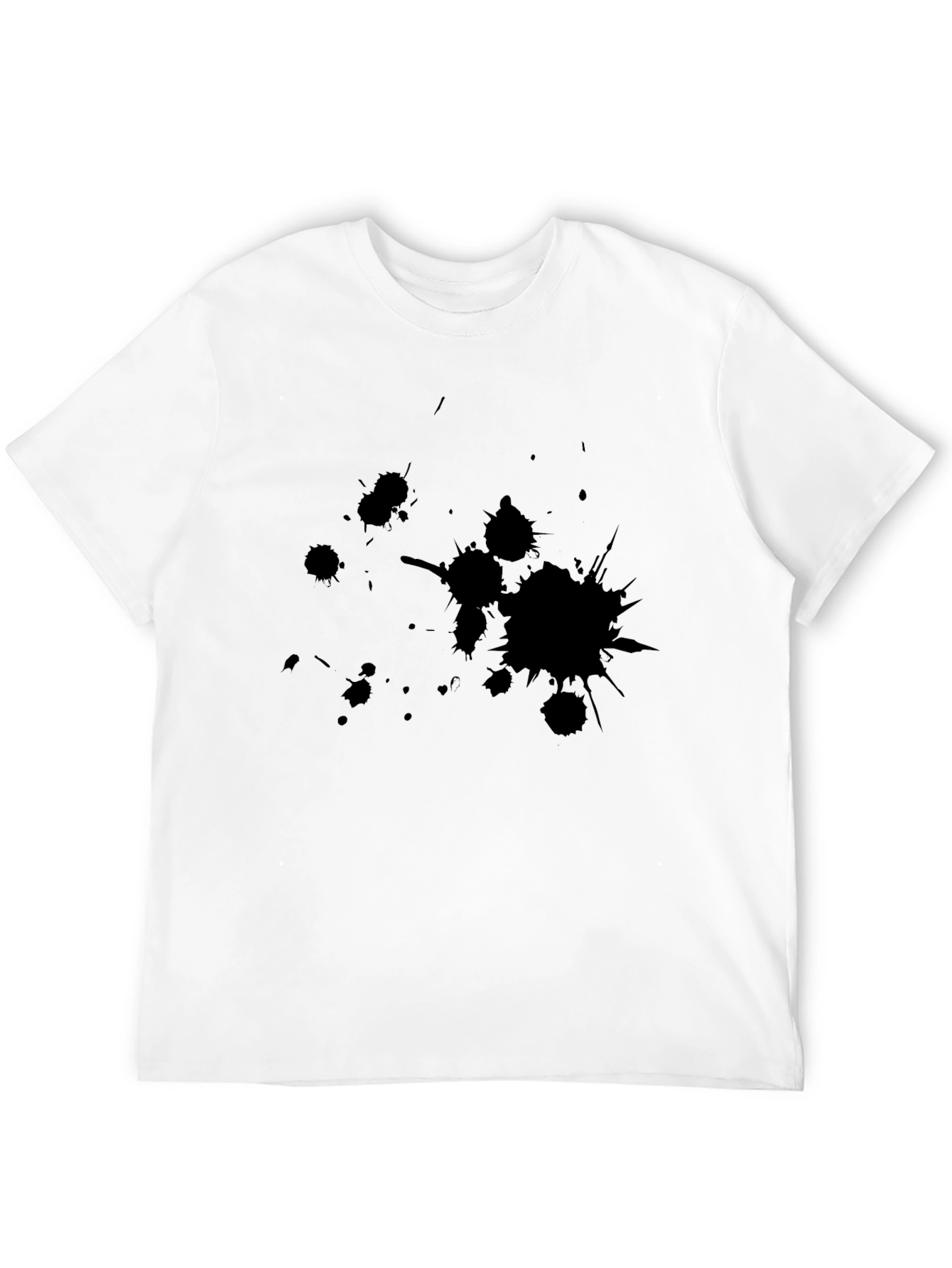 Black Splatter Print T-Shirt