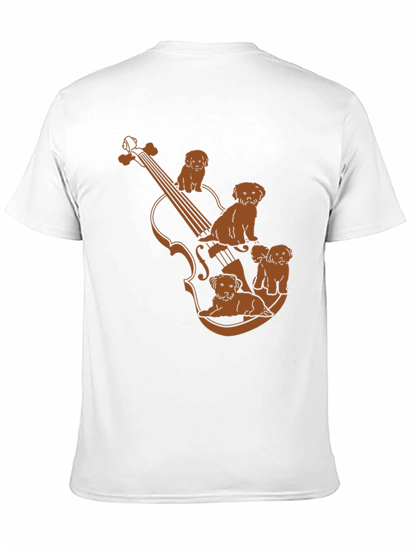 Musical Dog T-Shirt - Violin Puppy Design