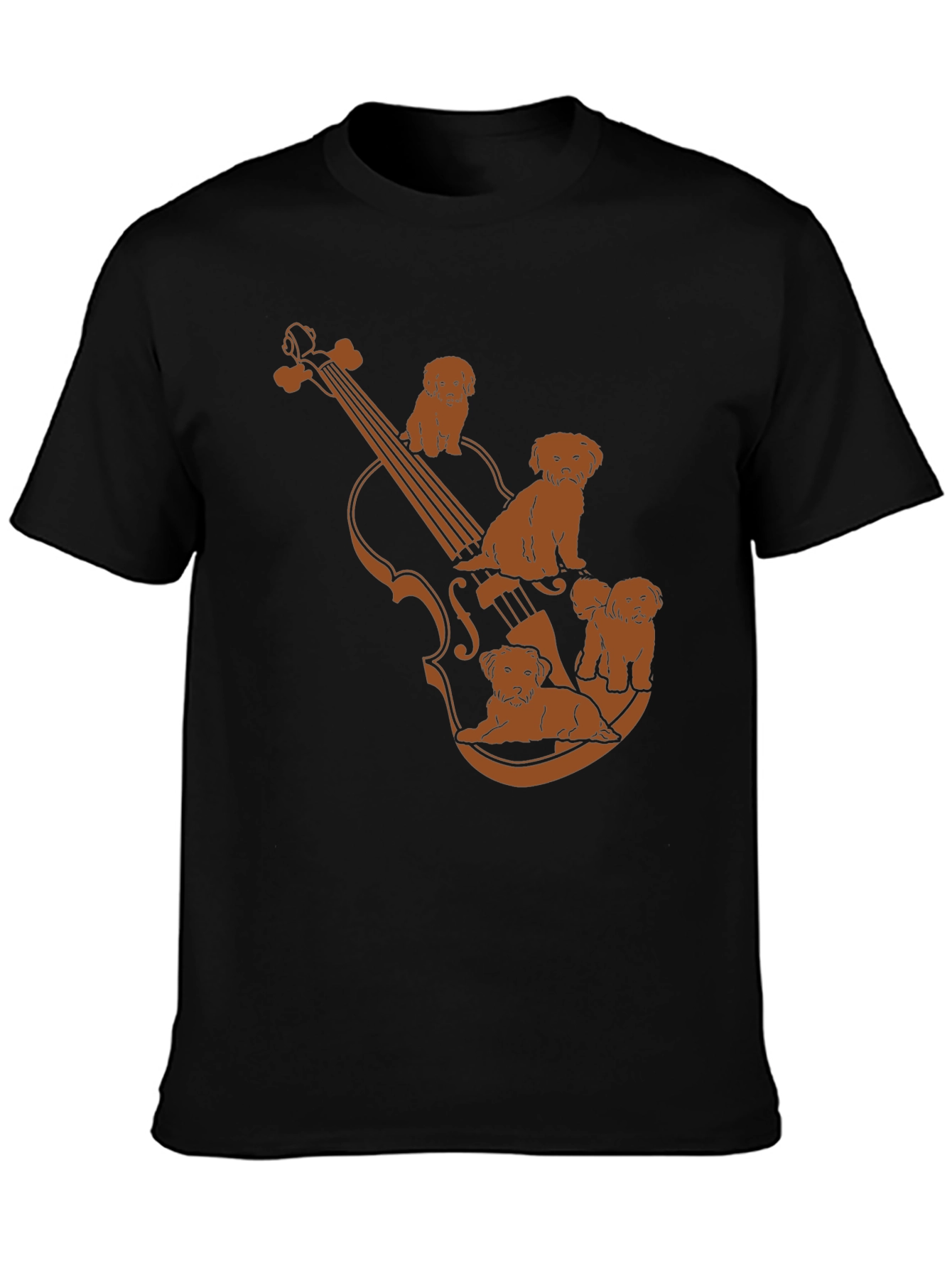 Musical Dog T-Shirt - Violin Puppy Design
