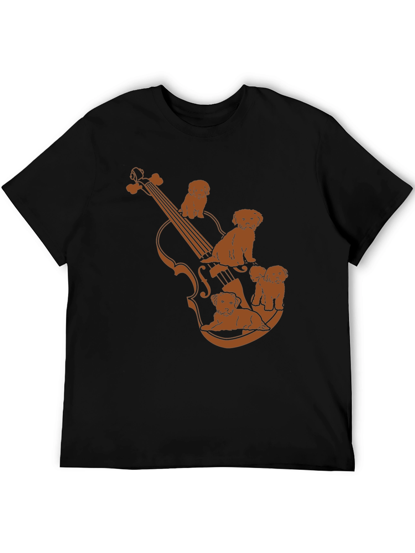 Musical Dog T-Shirt - Violin Puppy Design