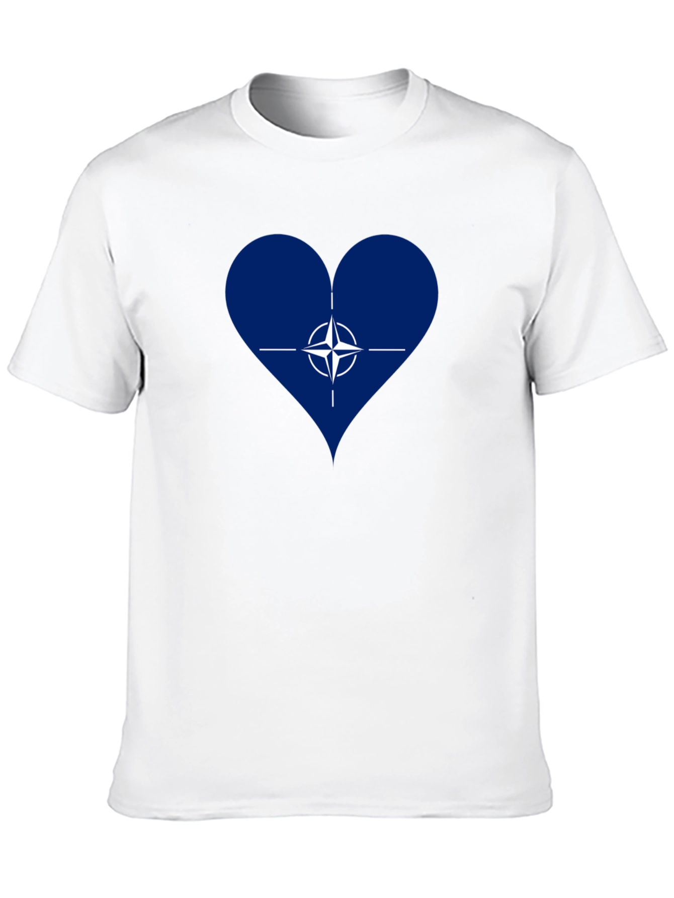 NATO Heart Graphic T-Shirt - Black Casual Wear