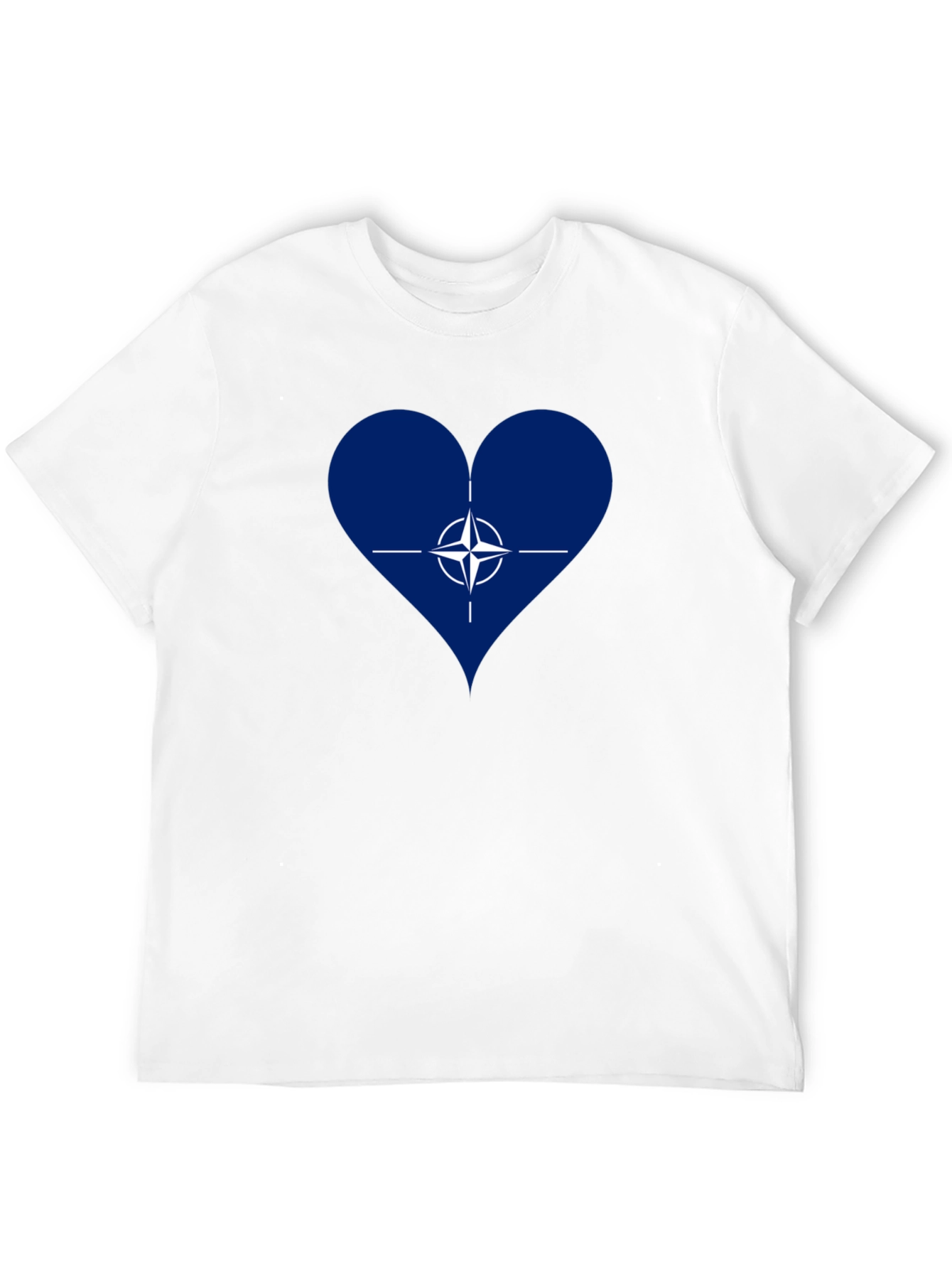 NATO Heart Graphic T-Shirt - Black Casual Wear
