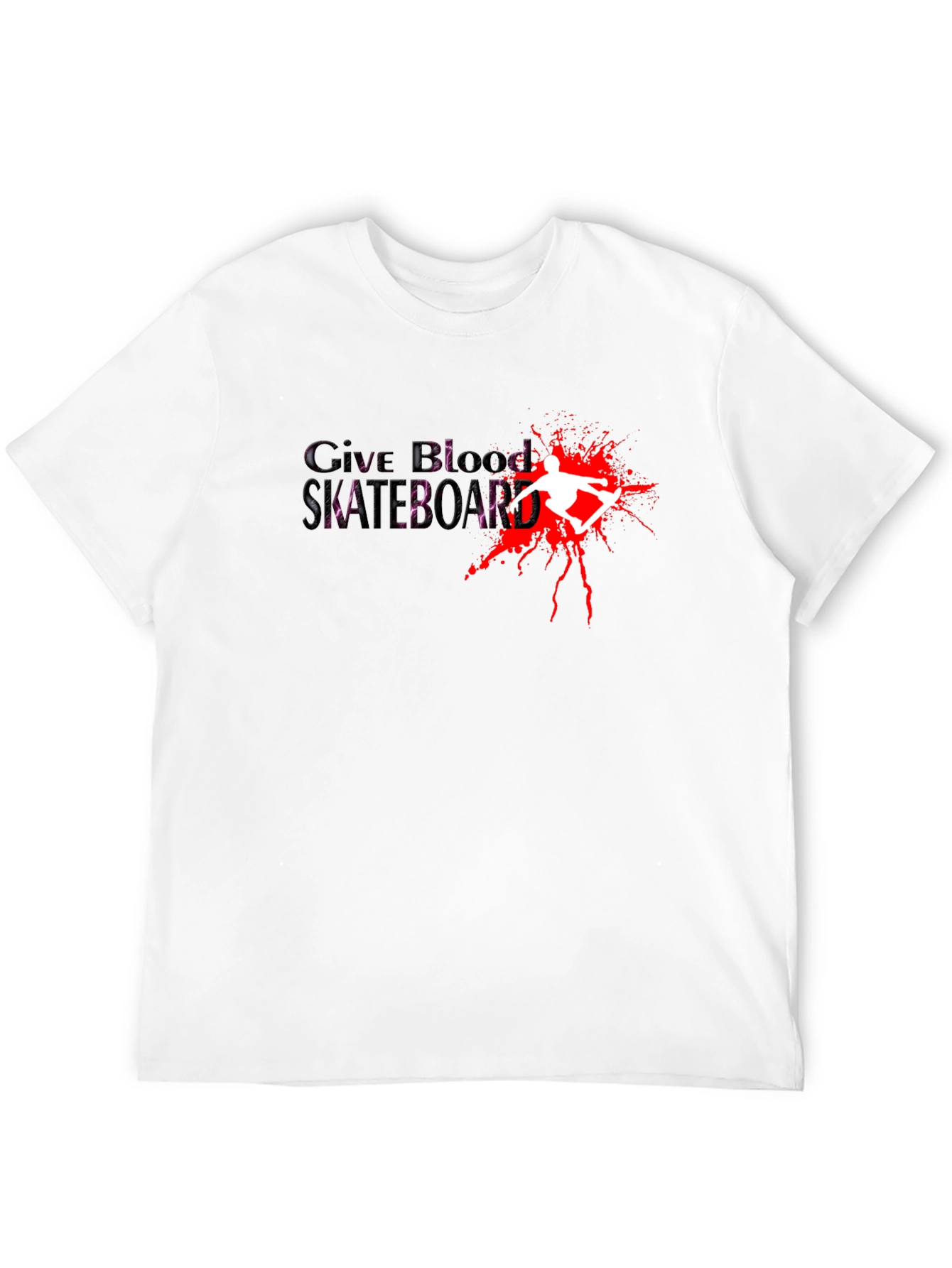 Give Blood Skateboard Graphic T-Shirt