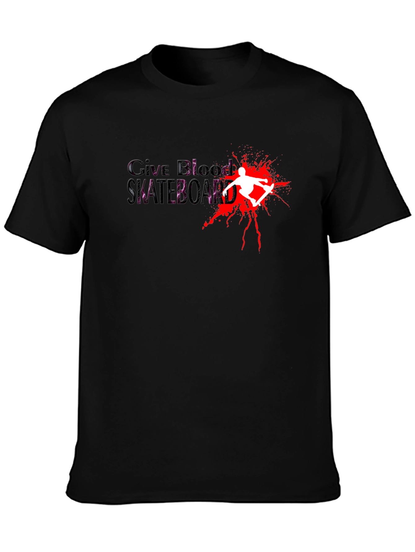 Give Blood Skateboard Graphic T-Shirt