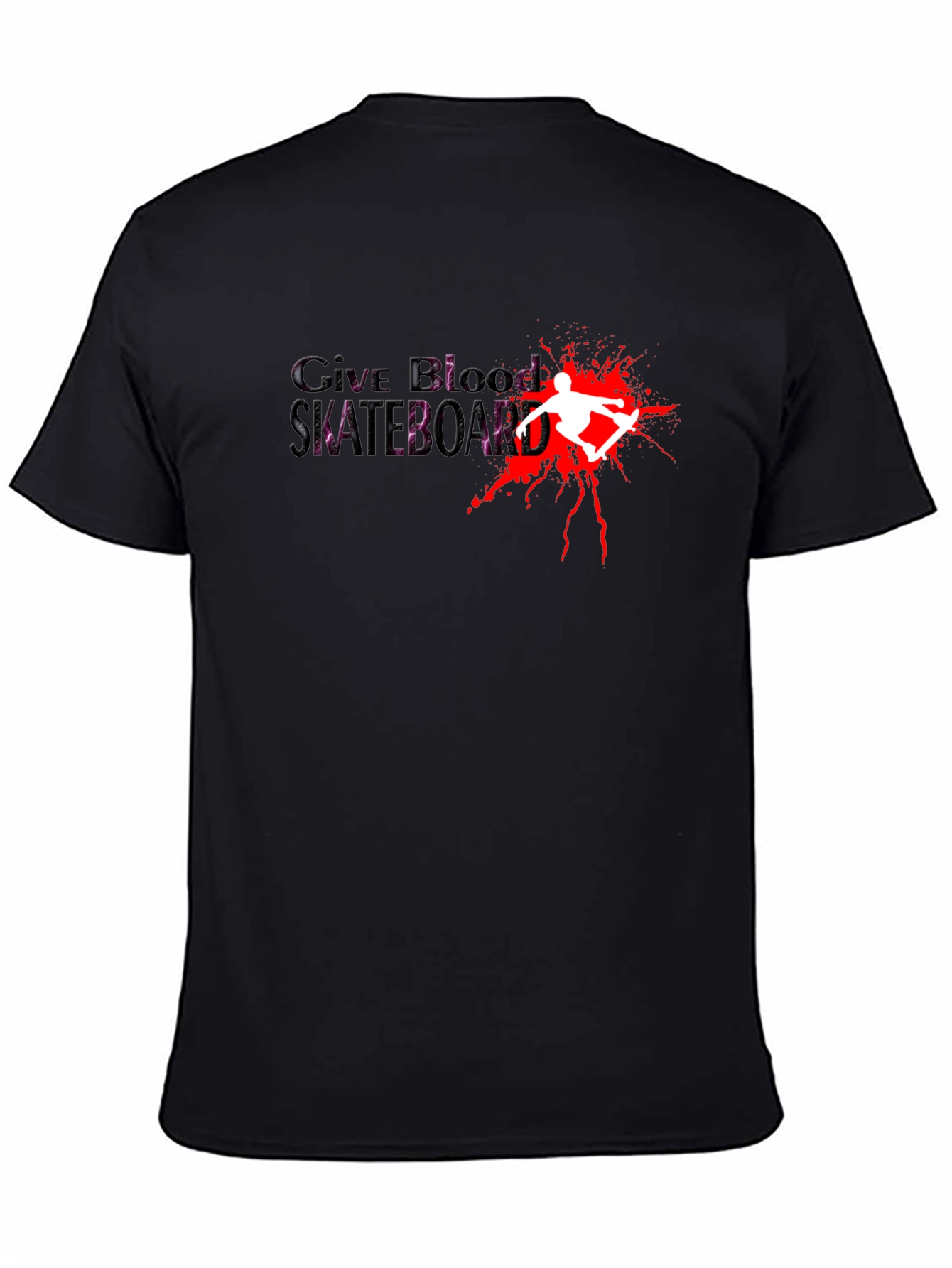 Give Blood Skateboard Graphic T-Shirt