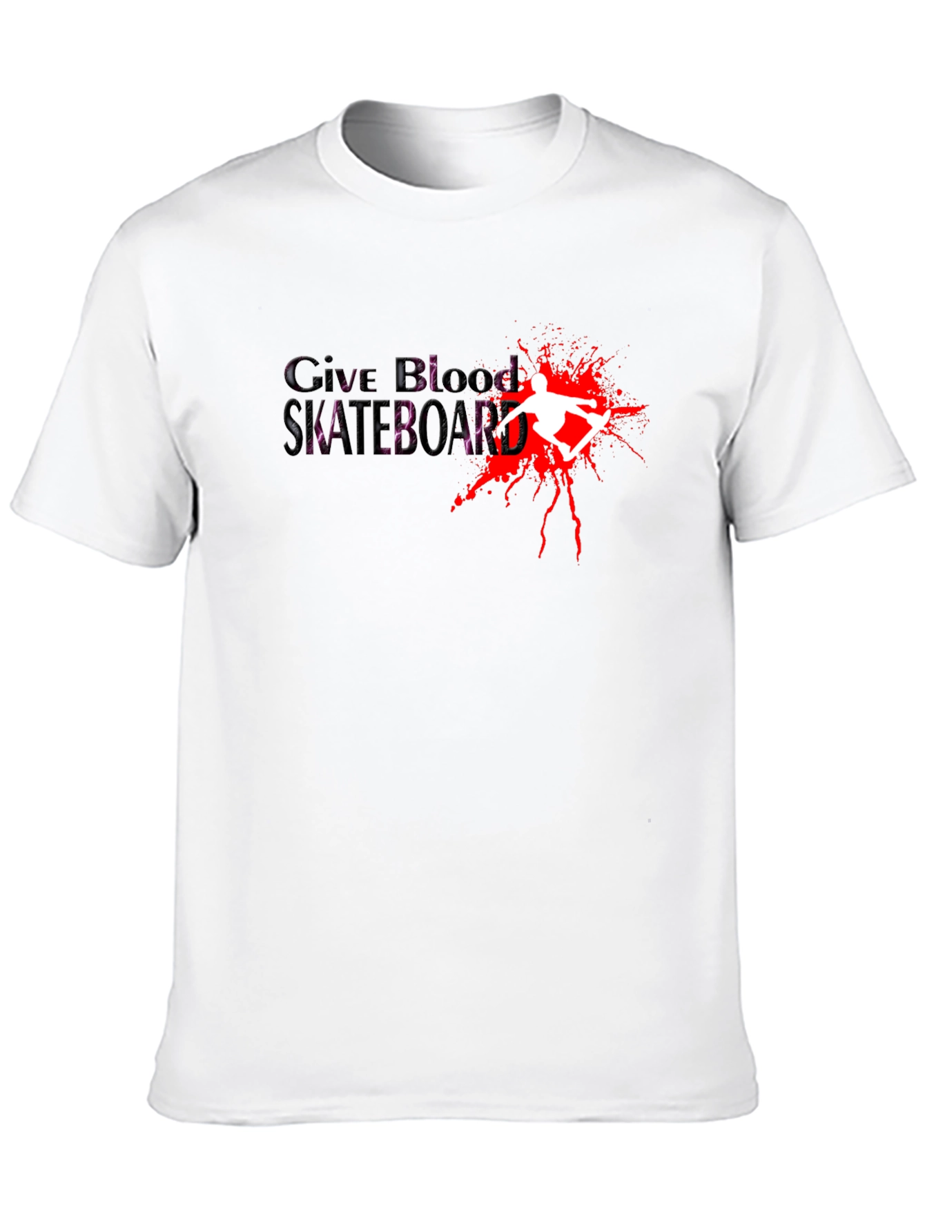 Give Blood Skateboard Graphic T-Shirt