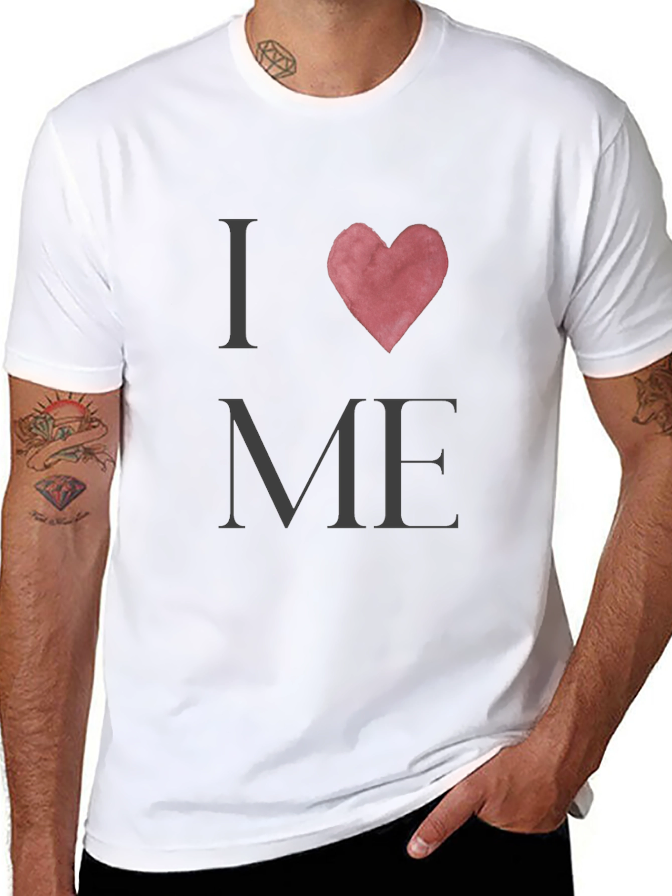 I Heart Me Graphic Tee - Black